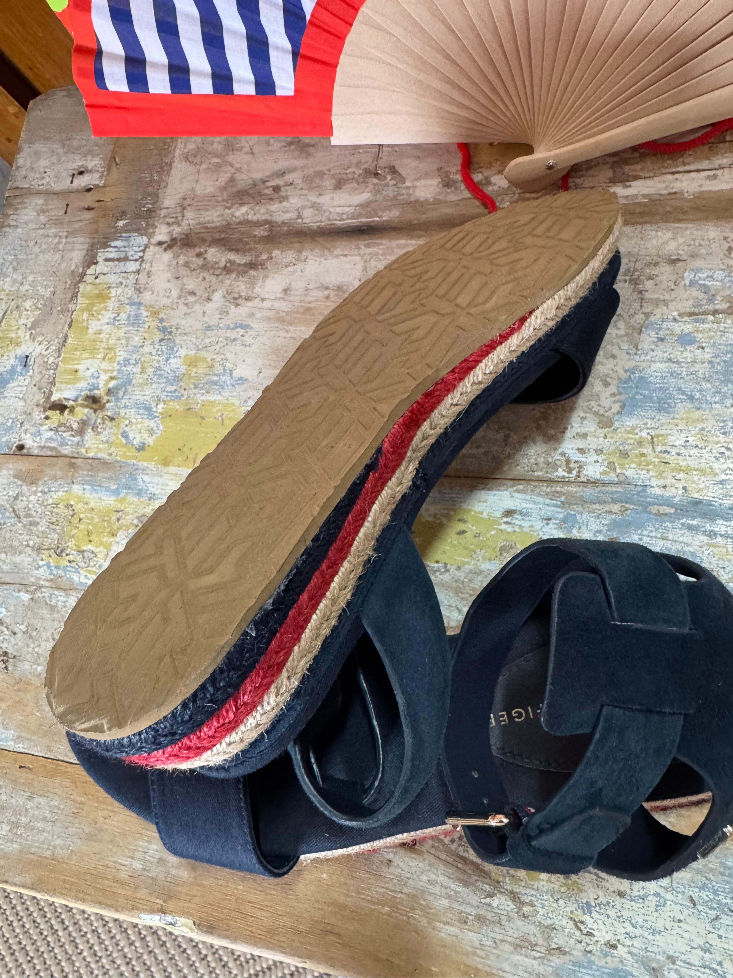 Pre-loved Tommy Hilfiger strap-detail espadrilles