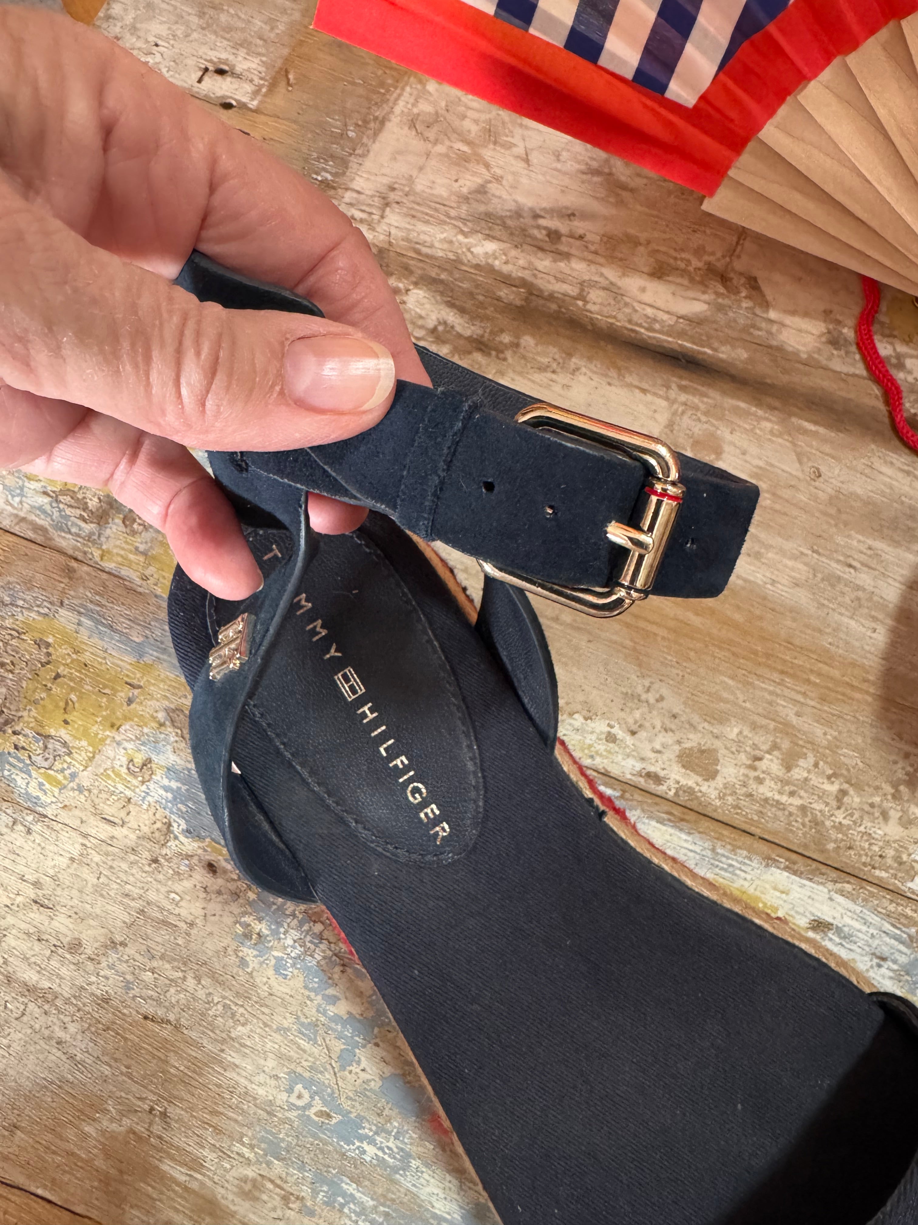 Pre-loved Tommy Hilfiger strap-detail espadrilles