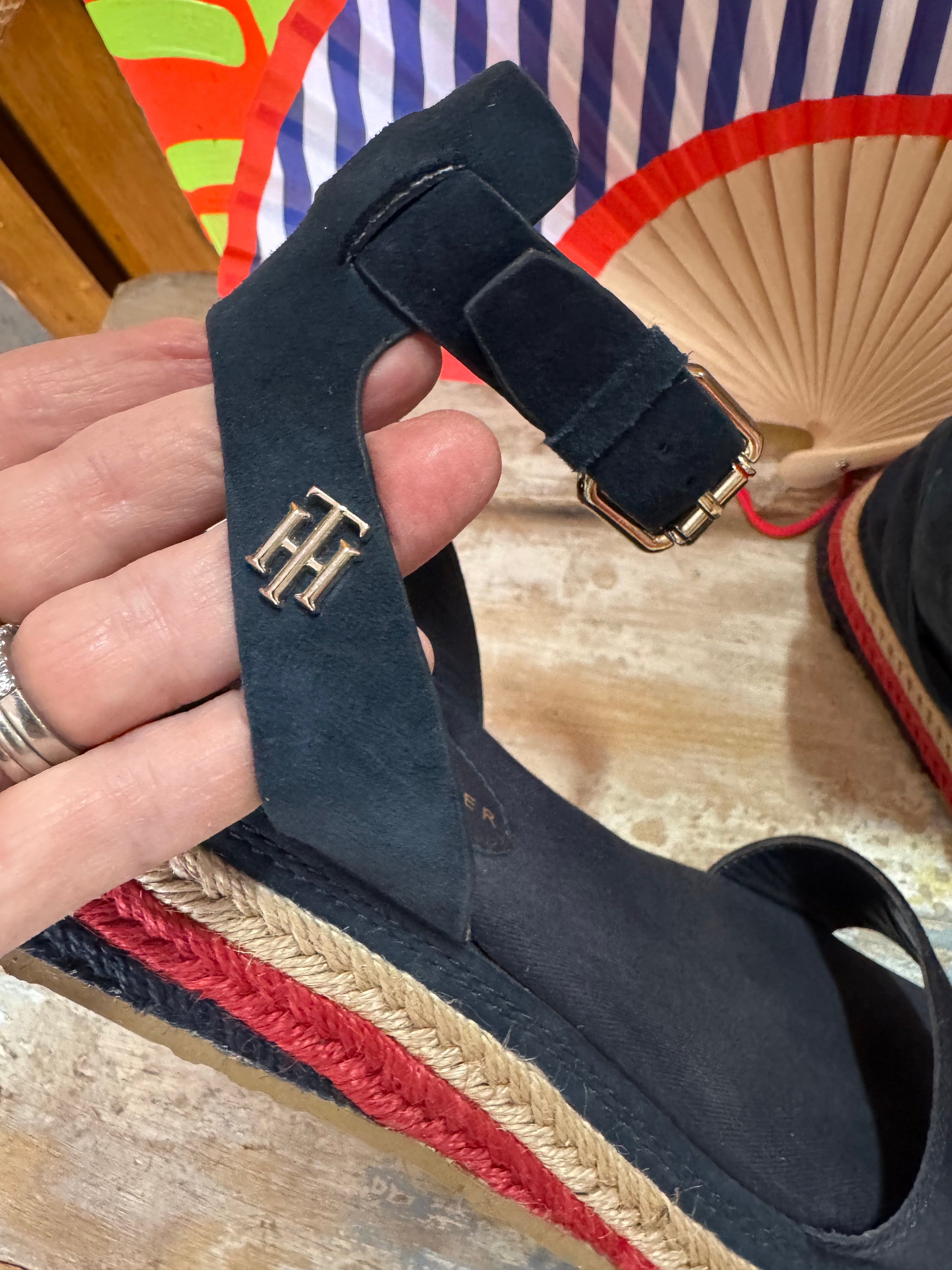 Pre-loved Tommy Hilfiger strap-detail espadrilles