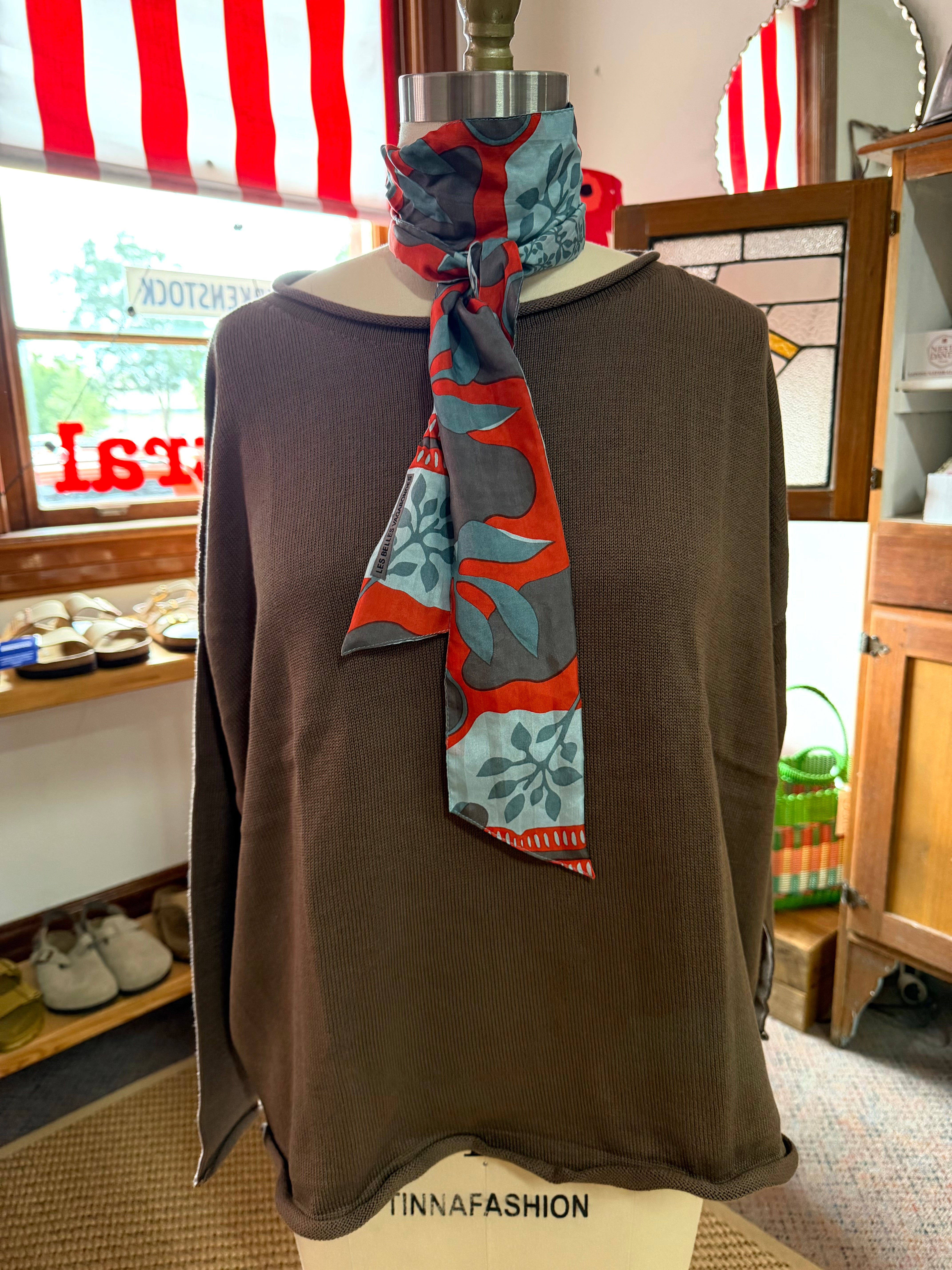 organic cotton curled edge knit - milo