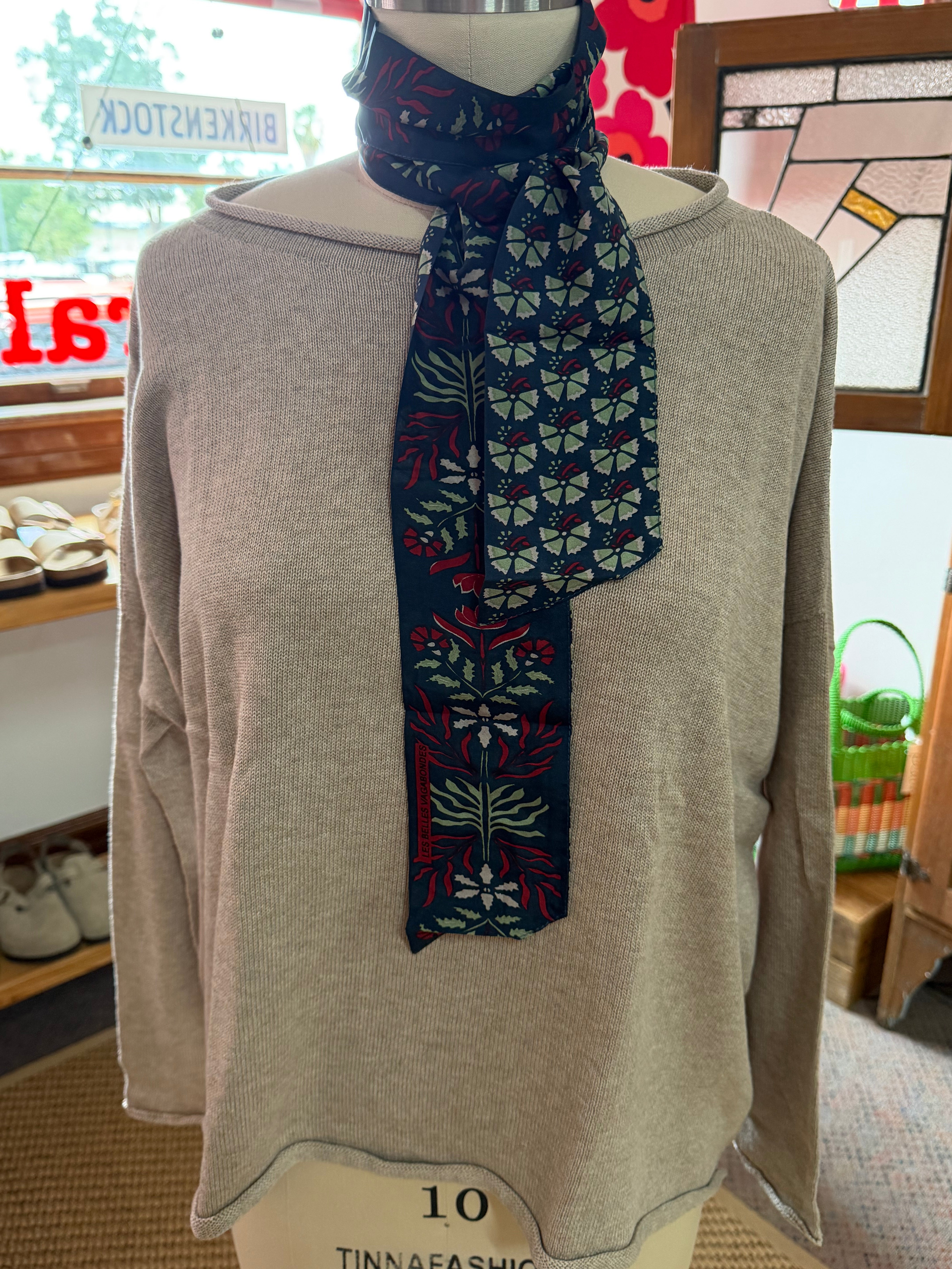 organic cotton curled edge knit - fawn