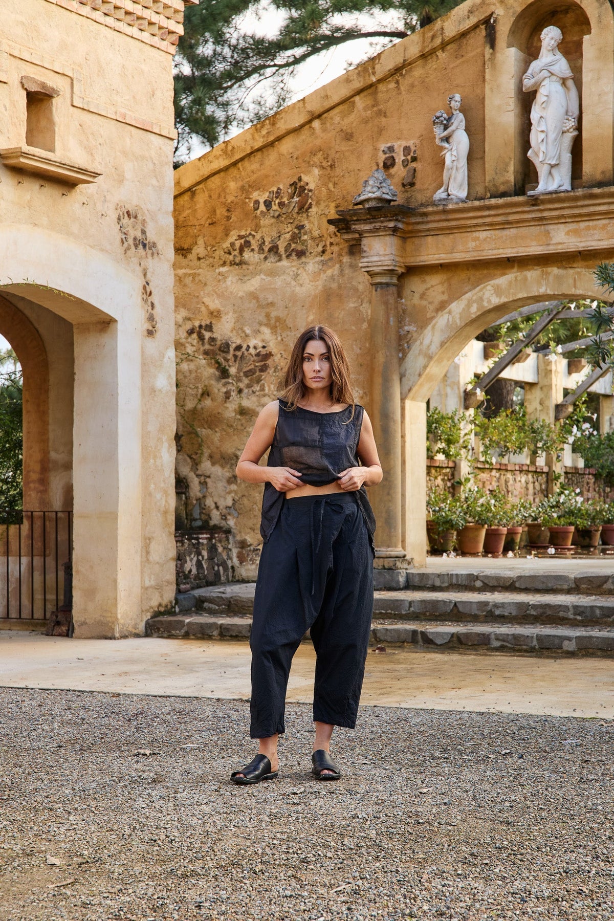 UMA PANT - COTTON TWILL Black