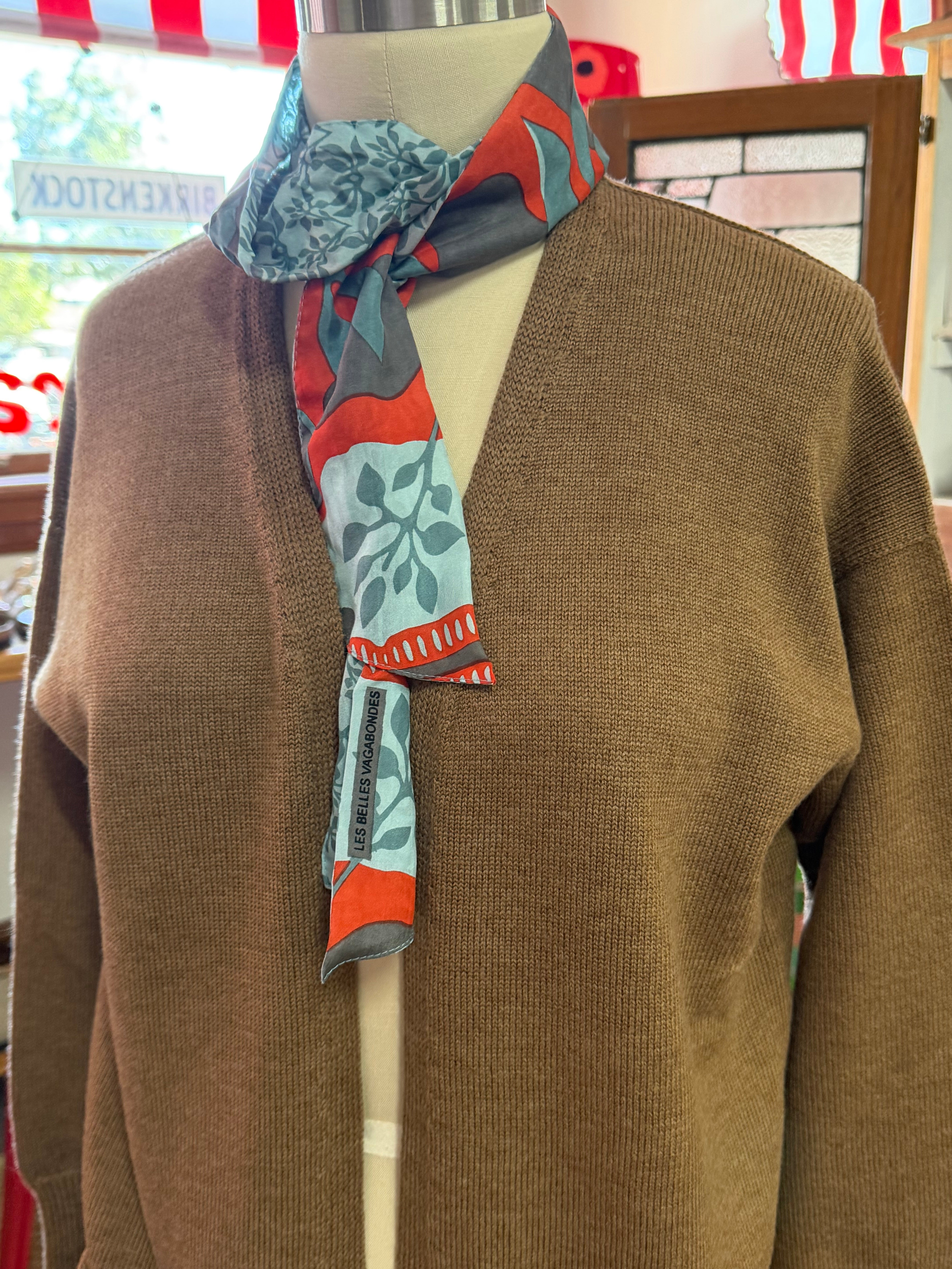 Loni merino wool long cardigan - coffee