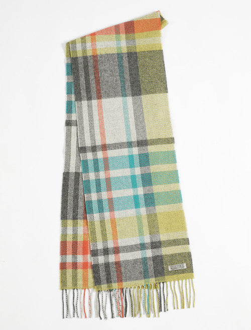 Lambswool Scarf - Bright Warp Weft Stripe