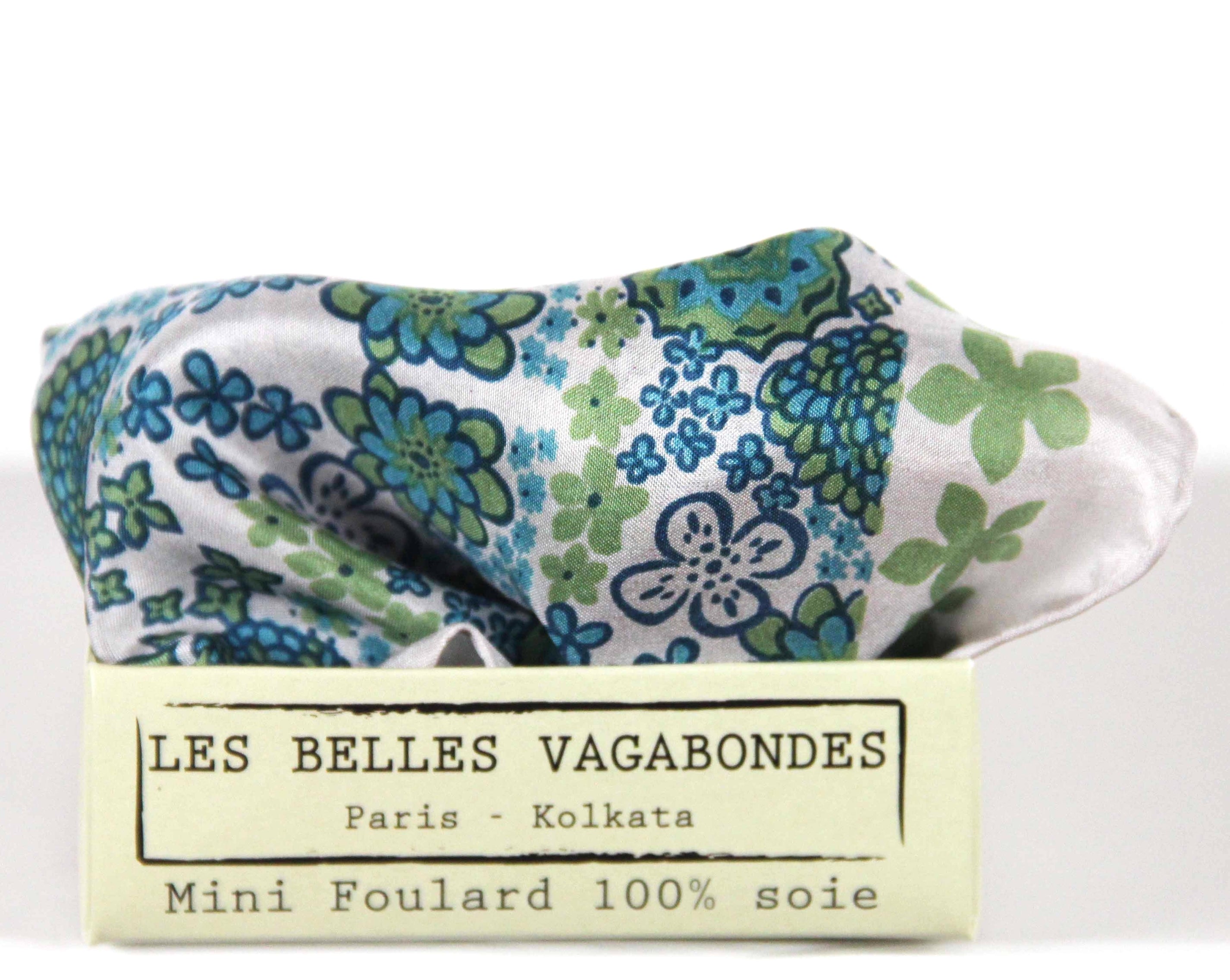 Silk scarf - Caribbean Blue Blue