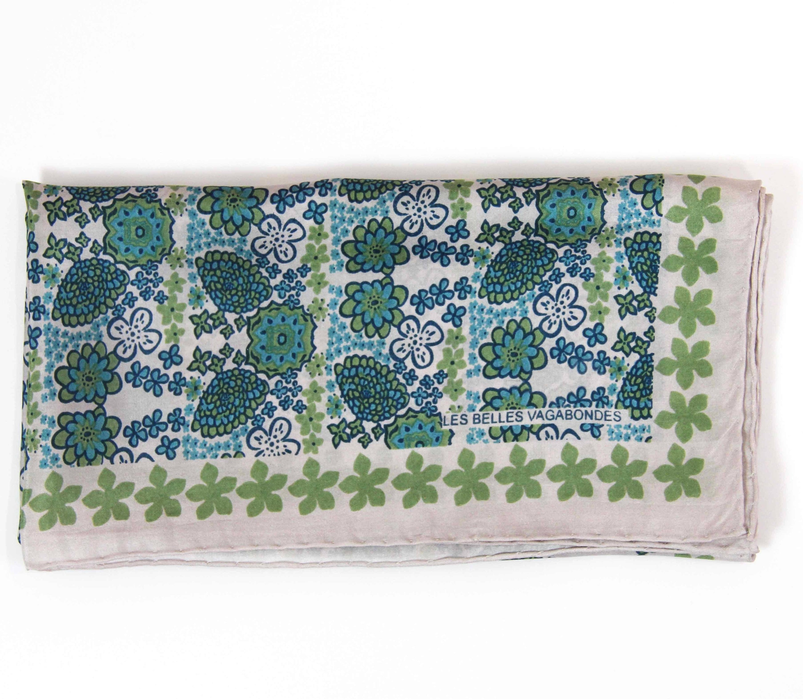 Silk scarf - Caribbean Blue Blue