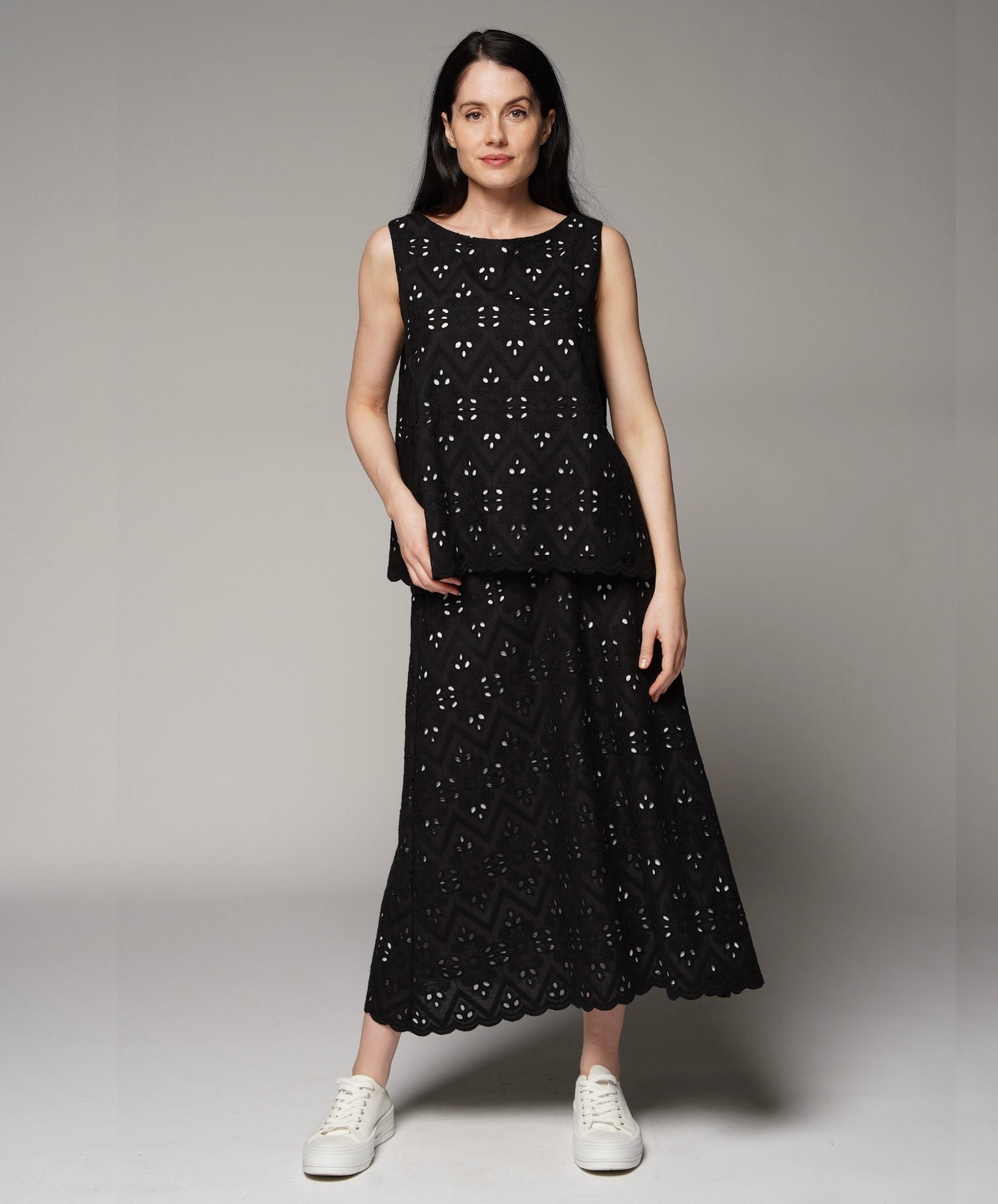 Lace Singlet - Black