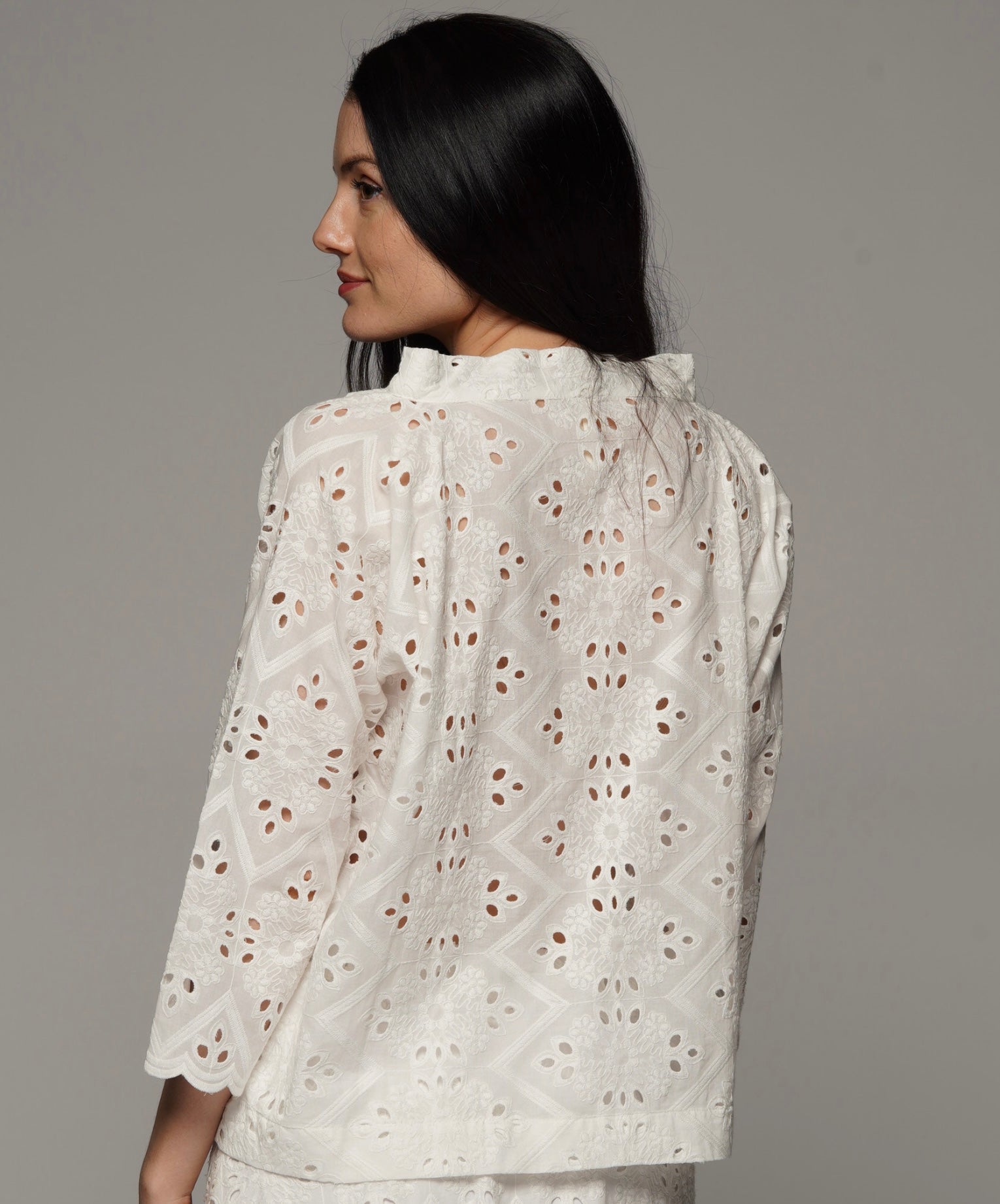Matilda lace top - white