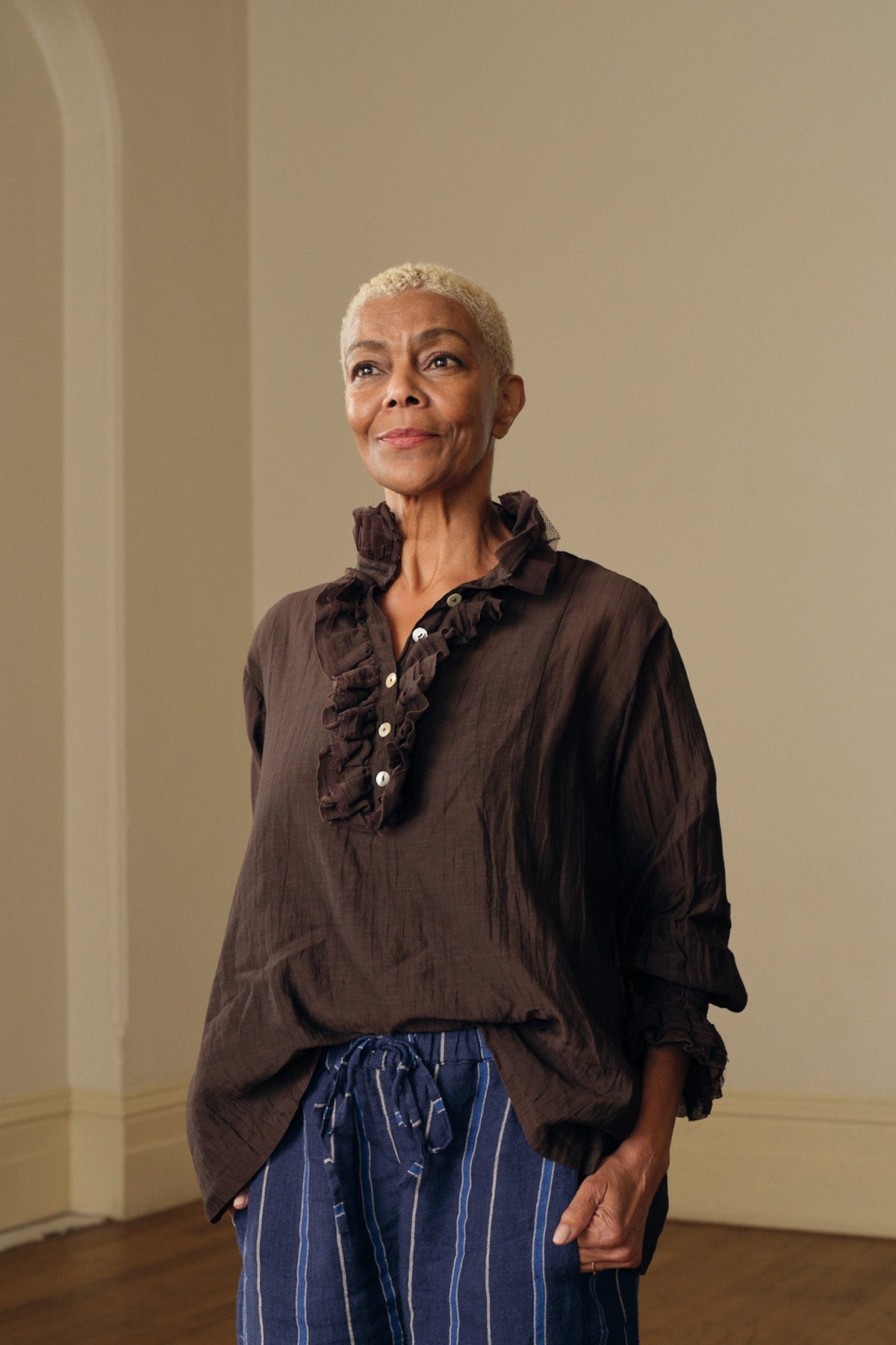 Odile Blouse - Silk Cotton chocolate