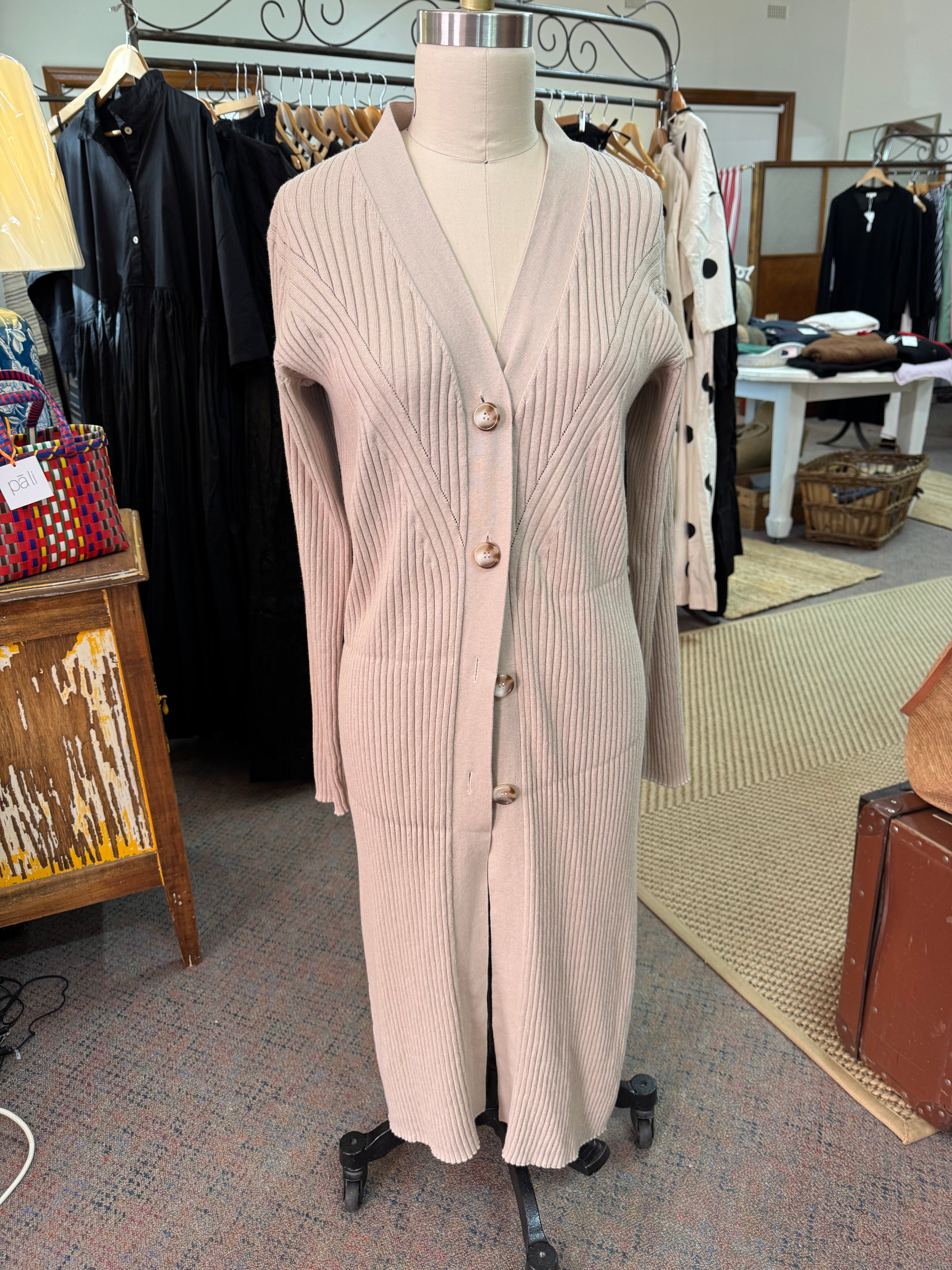 Pre-loved Alessandra cotton cashmere cardigan - oat