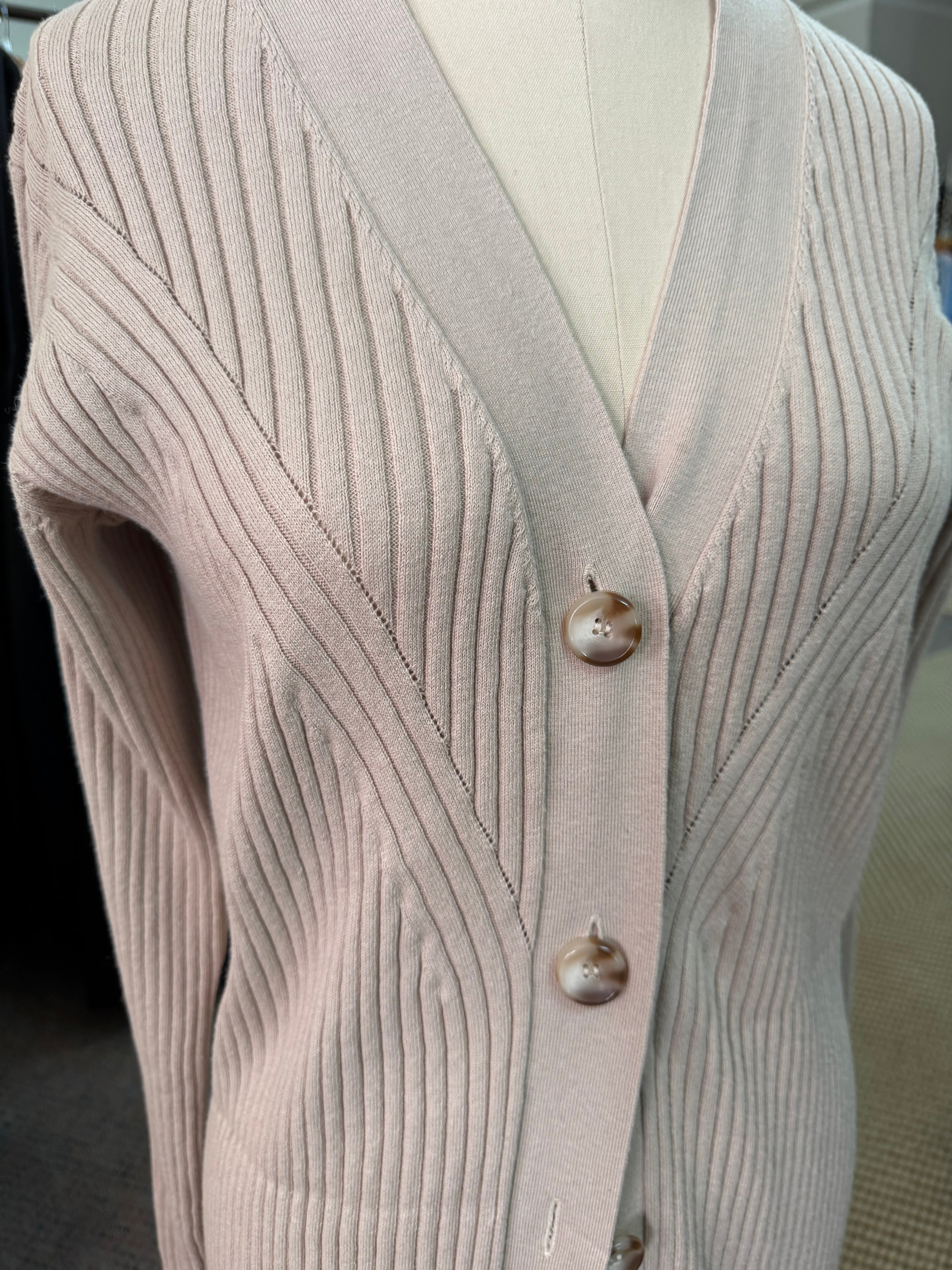 Pre-loved Alessandra cotton cashmere cardigan - oat