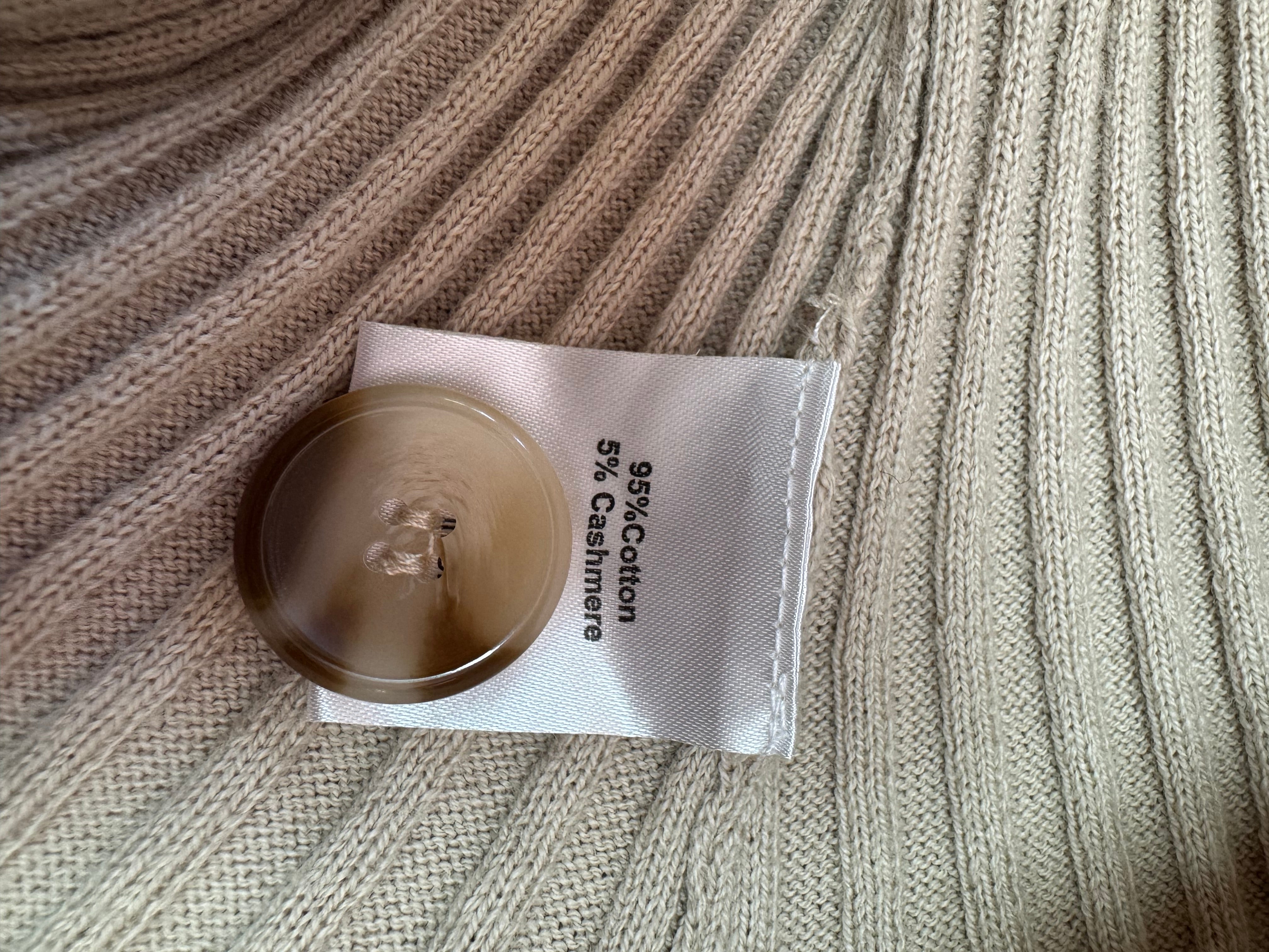 Pre-loved Alessandra cotton cashmere cardigan - oat