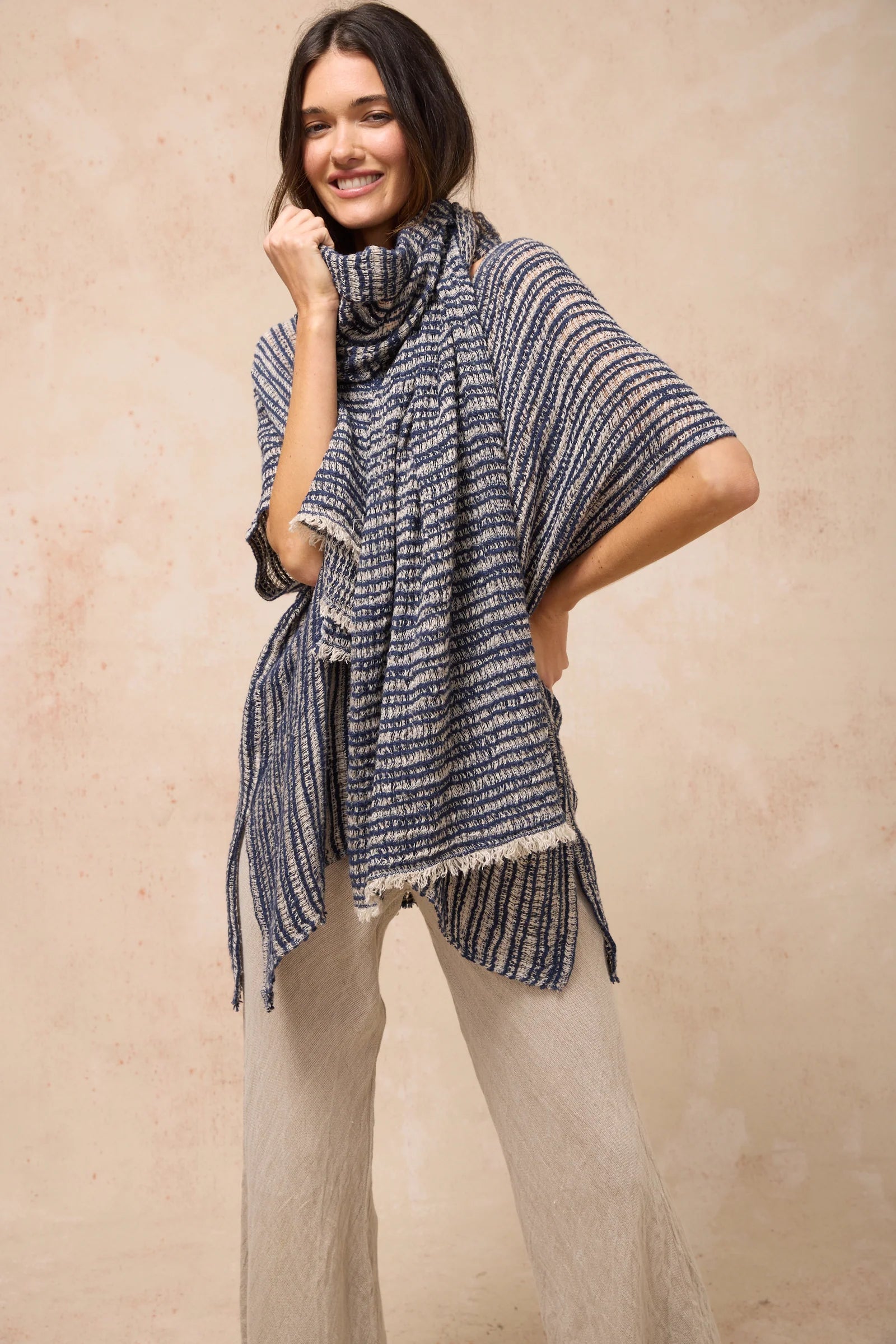 Grand Scarf - Cestino Blue Notte
