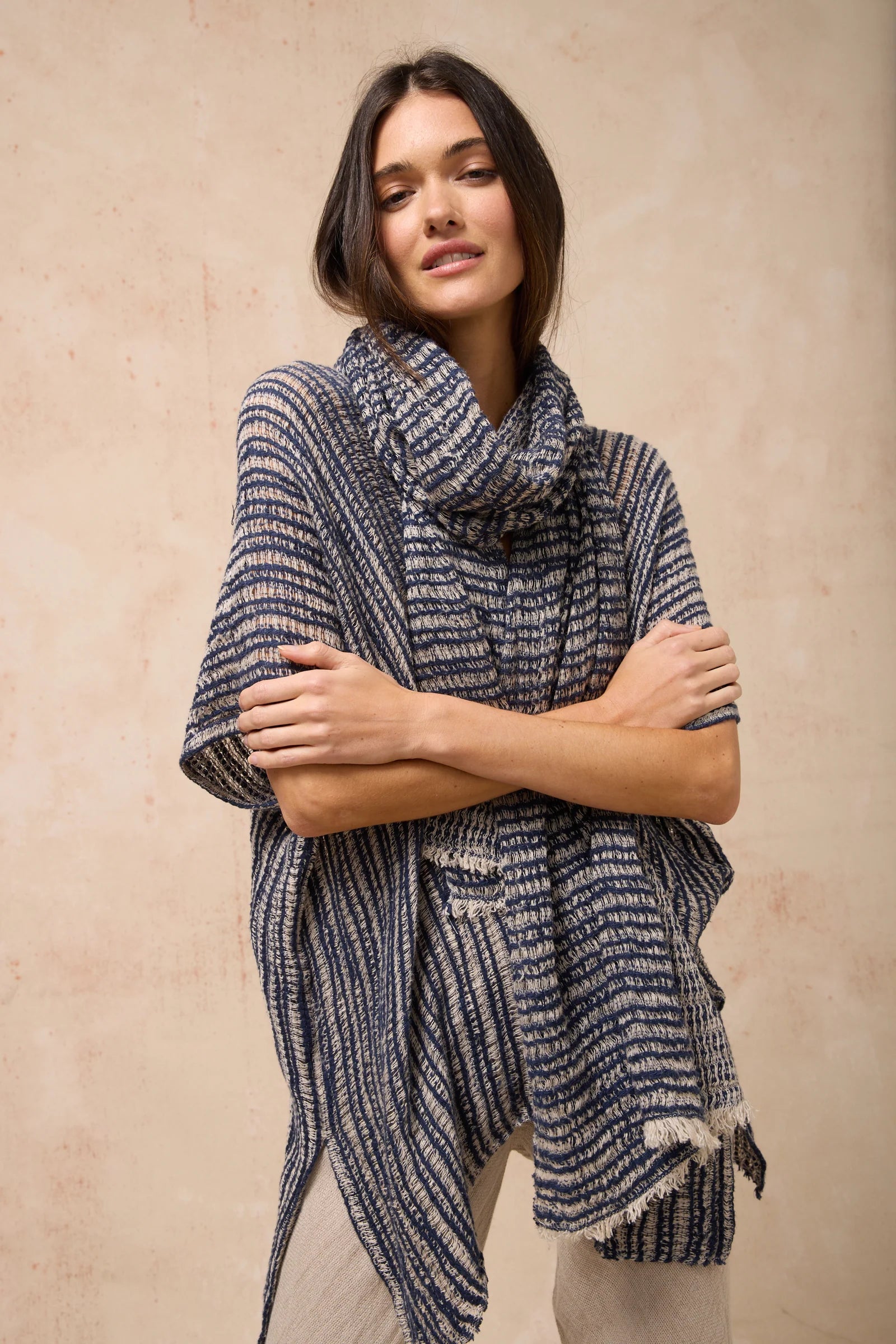 Grand Scarf - Cestino Blue Notte