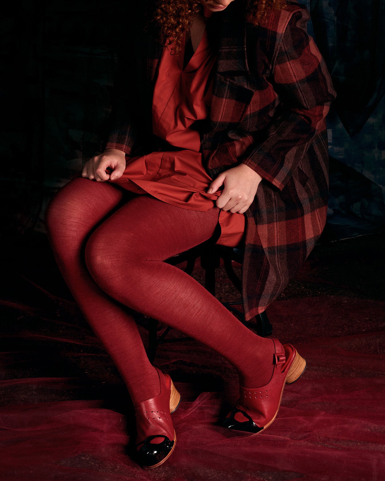 Merino Wool Tights - Luxe Henna