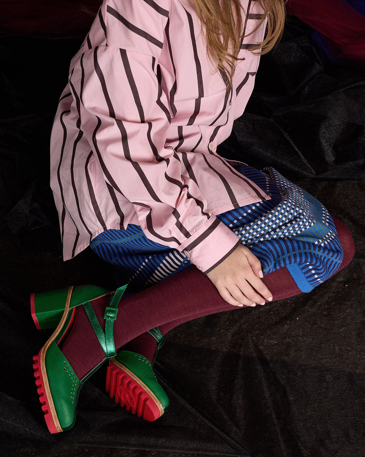 Merino Wool Tights - Luxe Wine