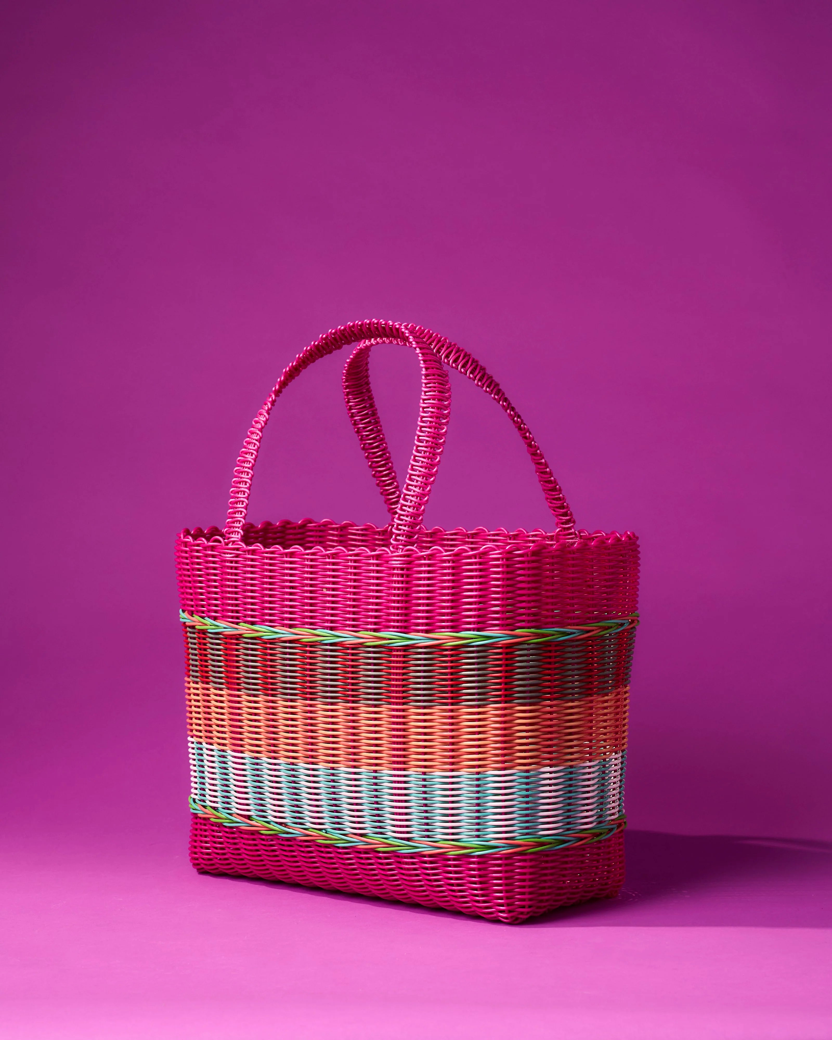 Pali Stripe Pink Bag - Large