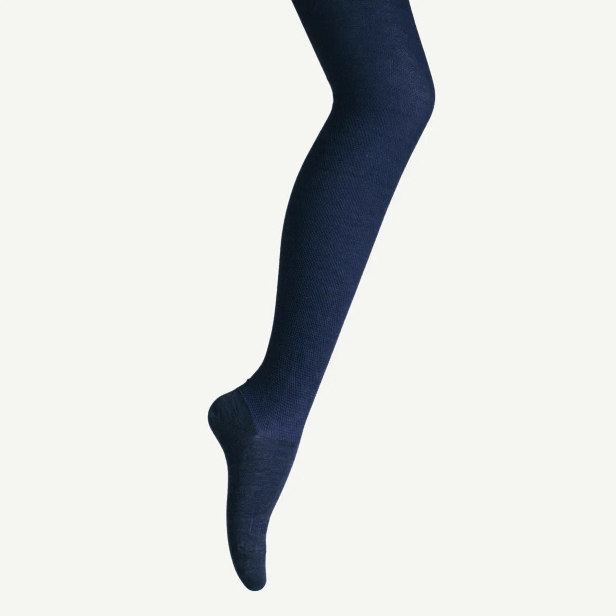 Merino Wool Textured Knit Tights - Night