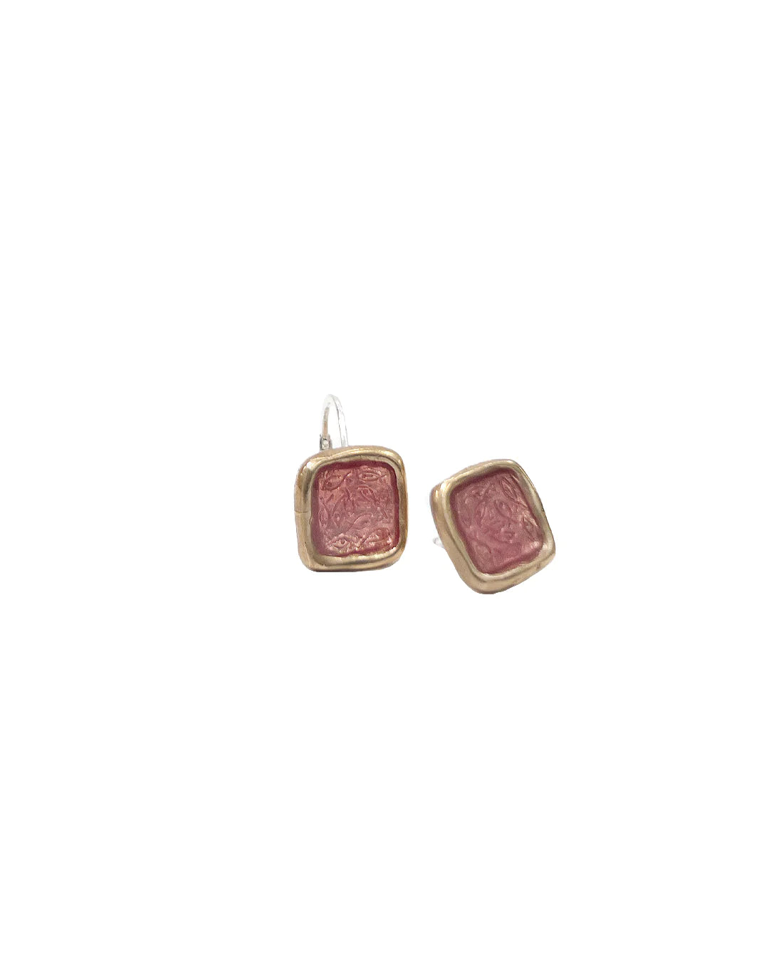 QUADRATINO EARRINGS - Pink