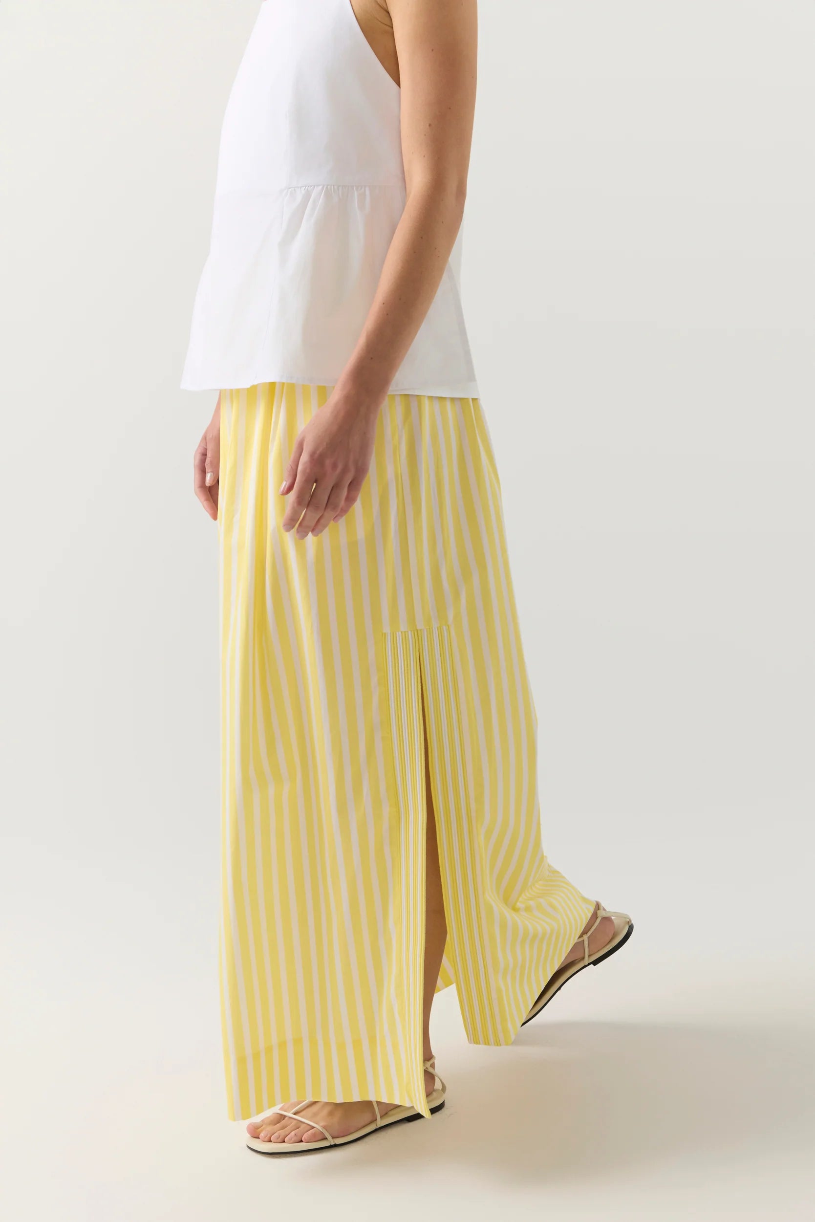 Brooke Skirt | Lemon Stripe Poplin