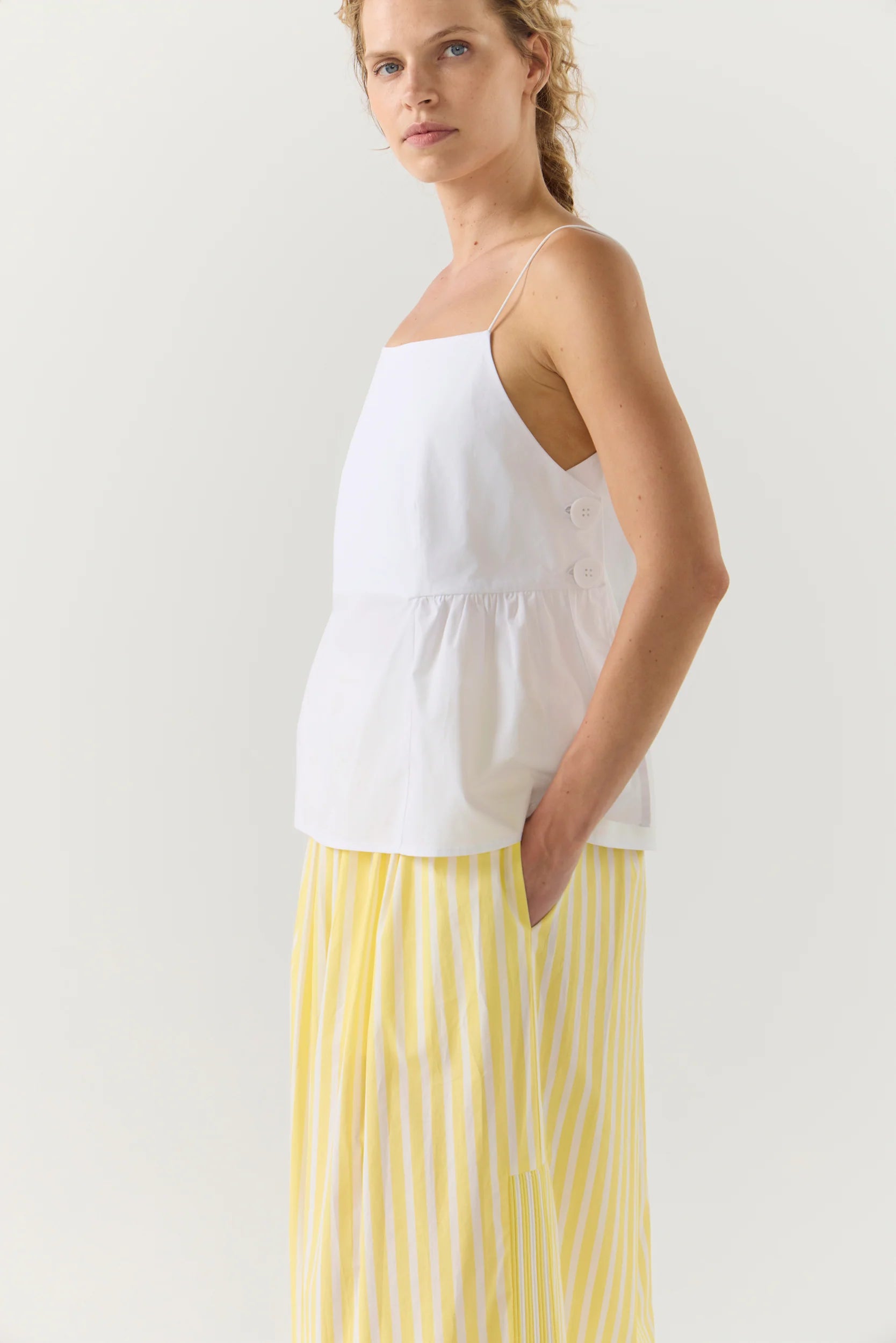 Brooke Skirt | Lemon Stripe Poplin