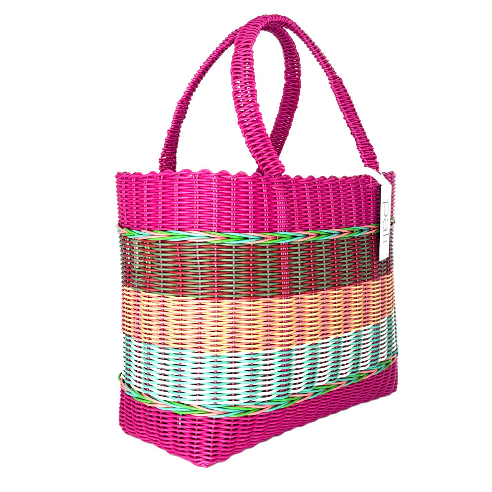 Pali Stripe Pink Bag - Large