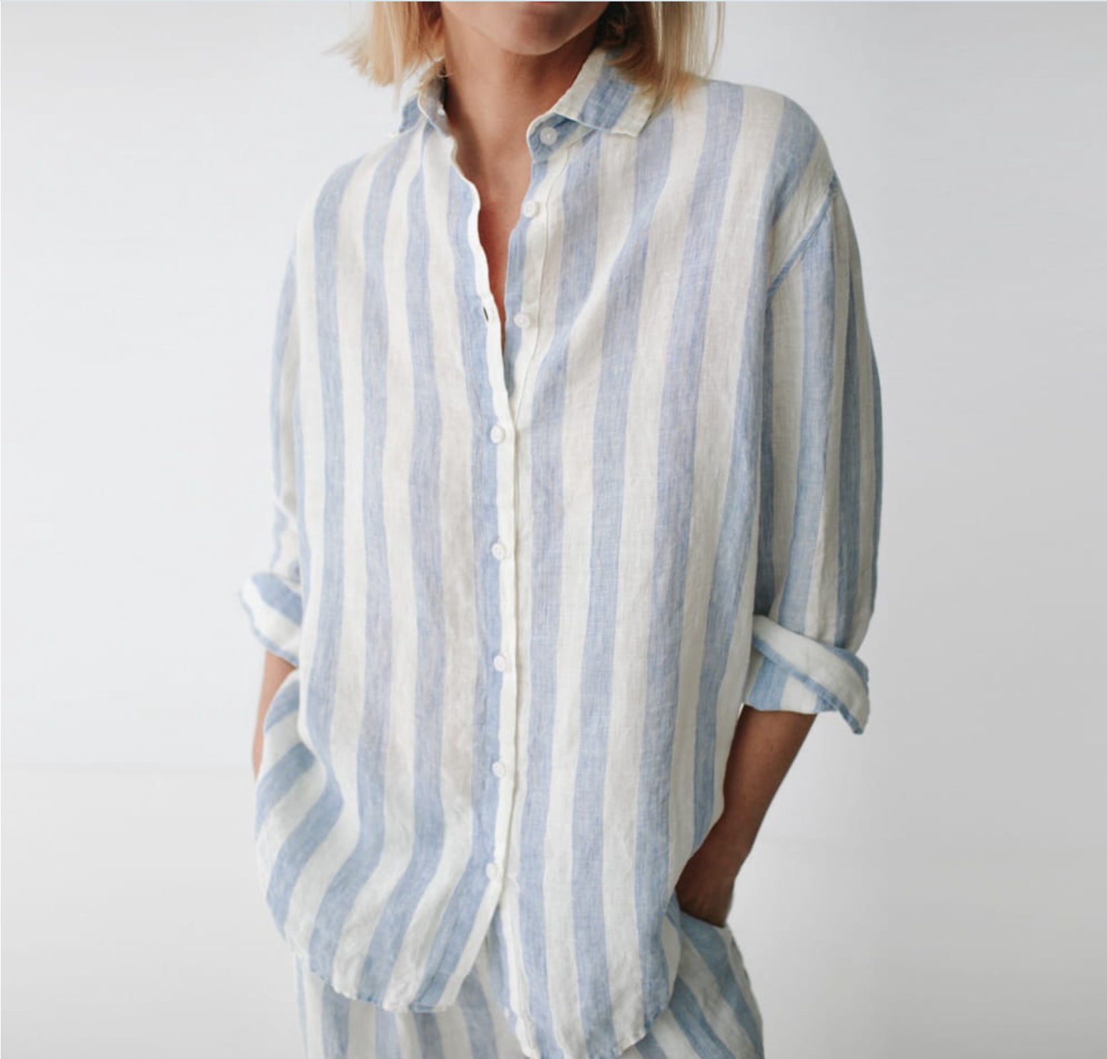 Kimi Striped Shirt Blue