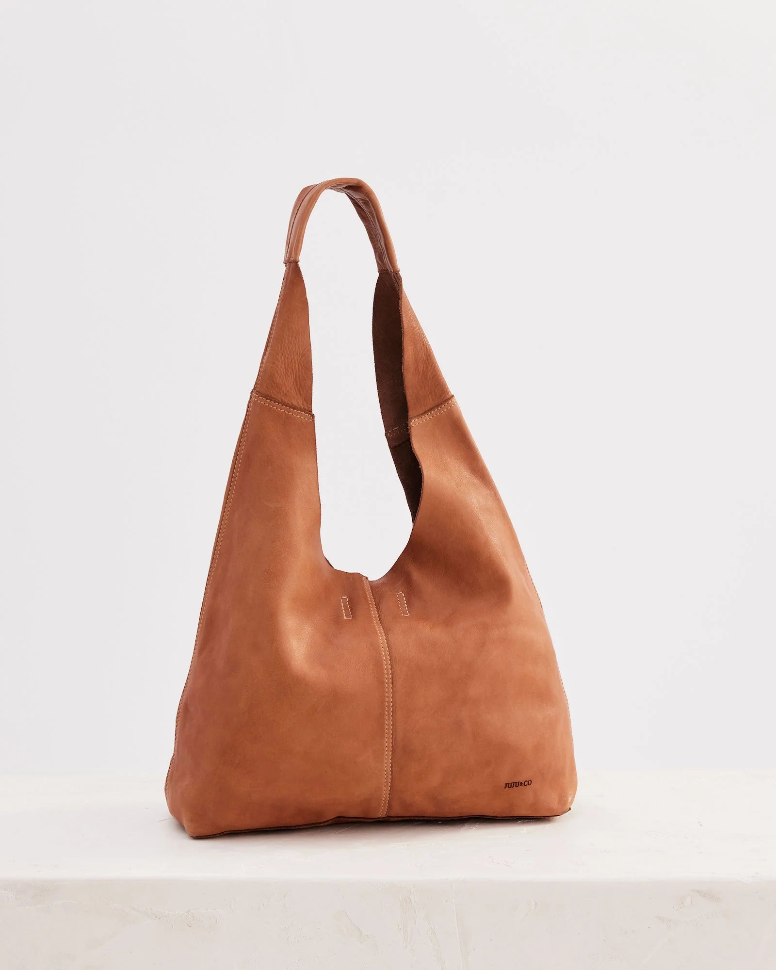 Unlined Slouchy Bag - Tan