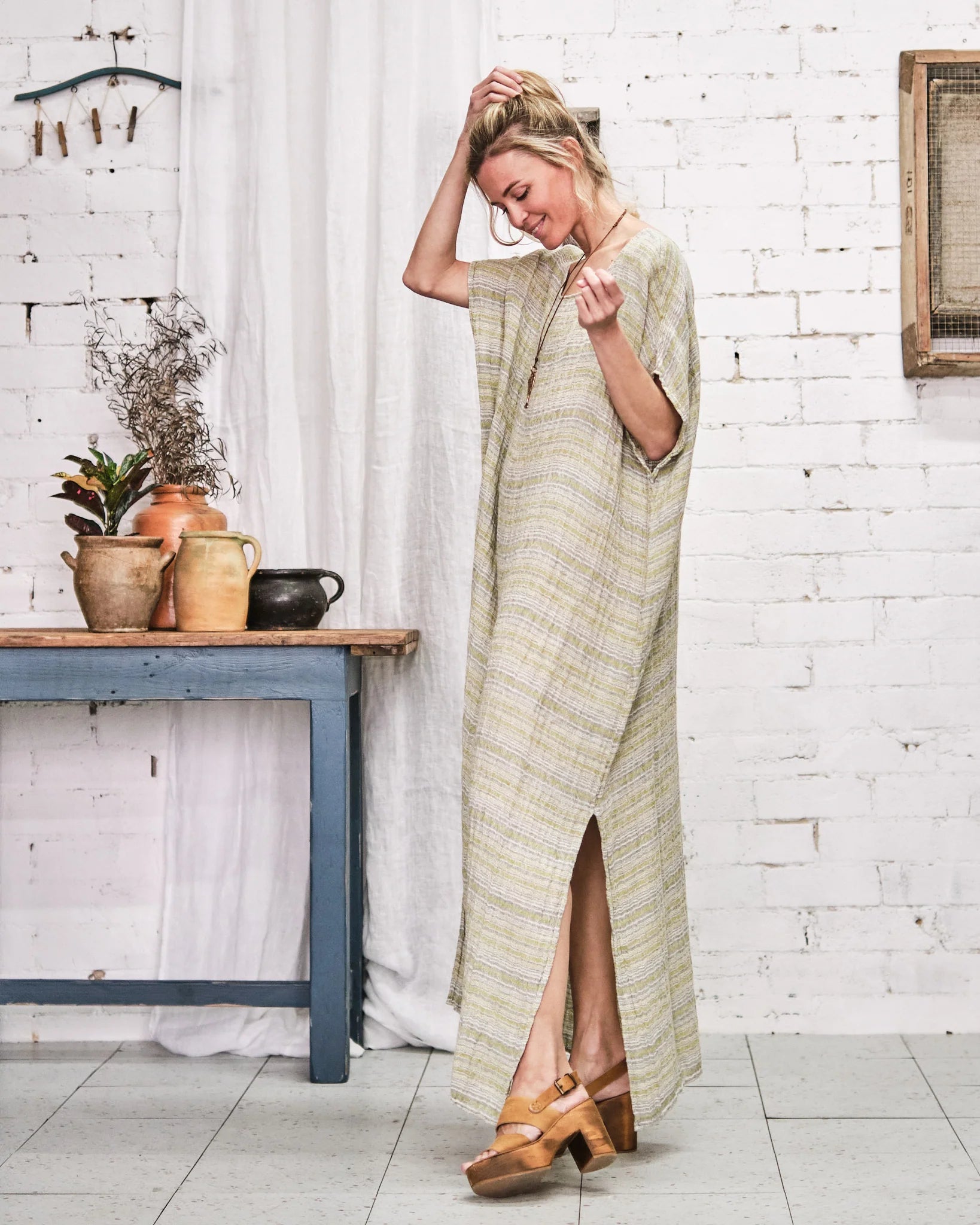 Vestito Giacinto - Tela Sedano Naturale