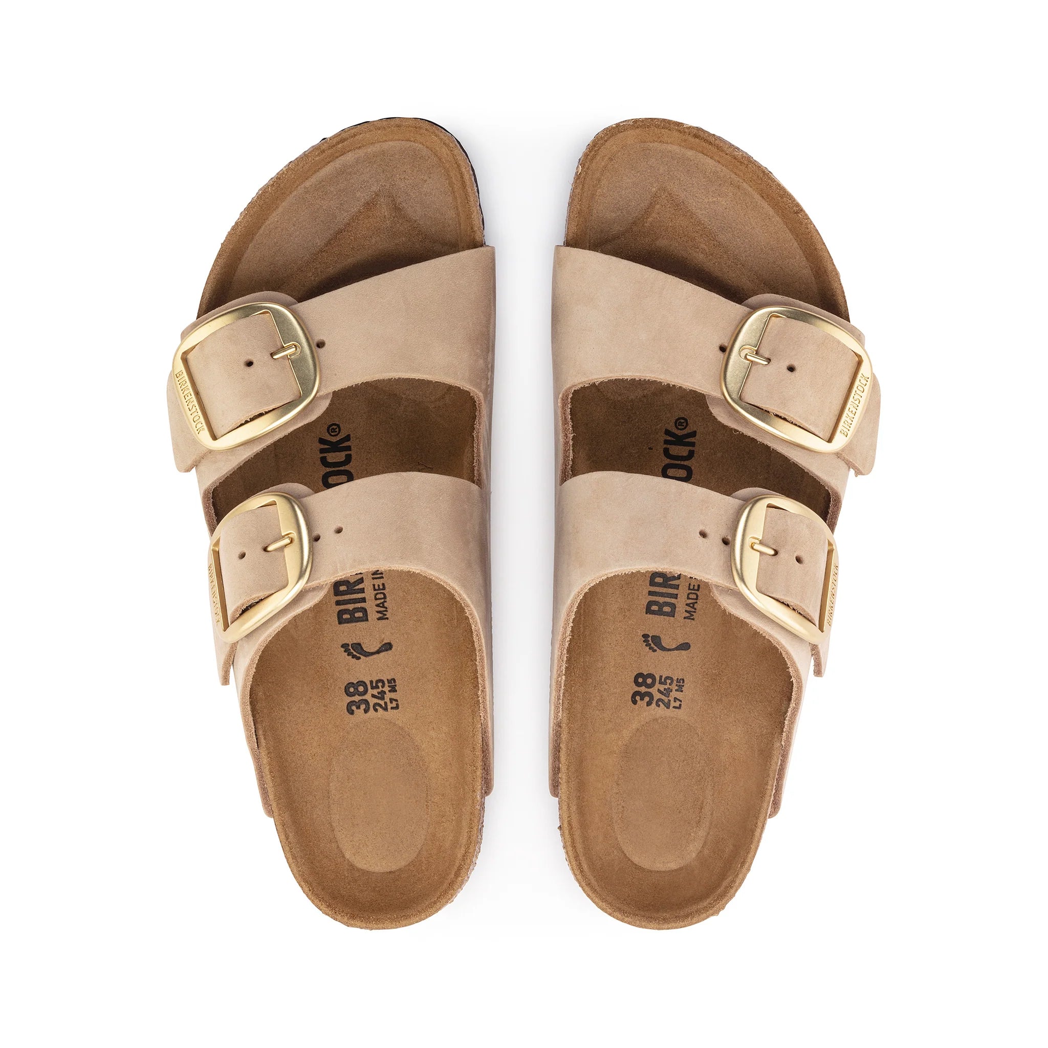 Arizona Big Buckle Sandcastle Nubuck Leather