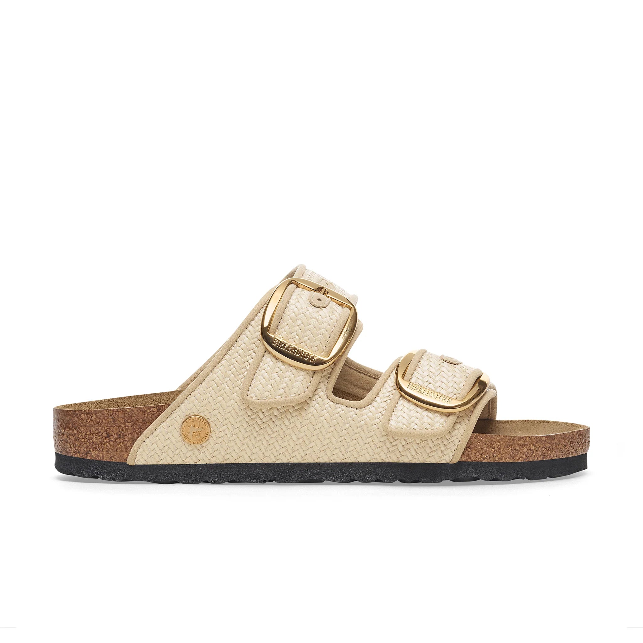 Arizona Big Buckle Raffia Natural Textile