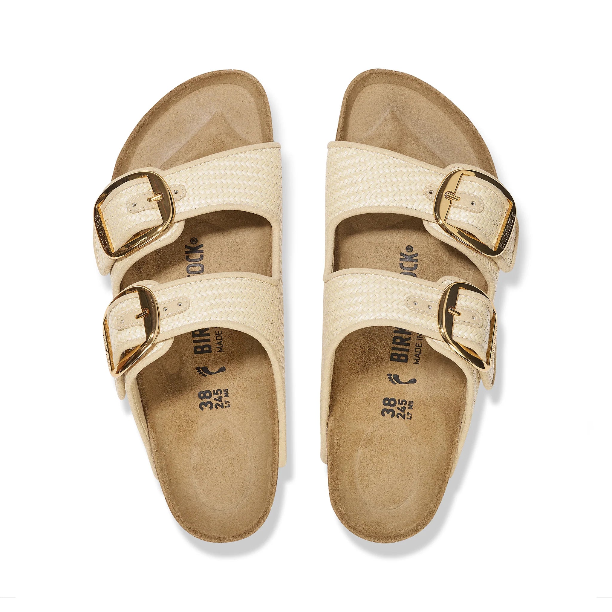 Arizona Big Buckle Raffia Natural Textile