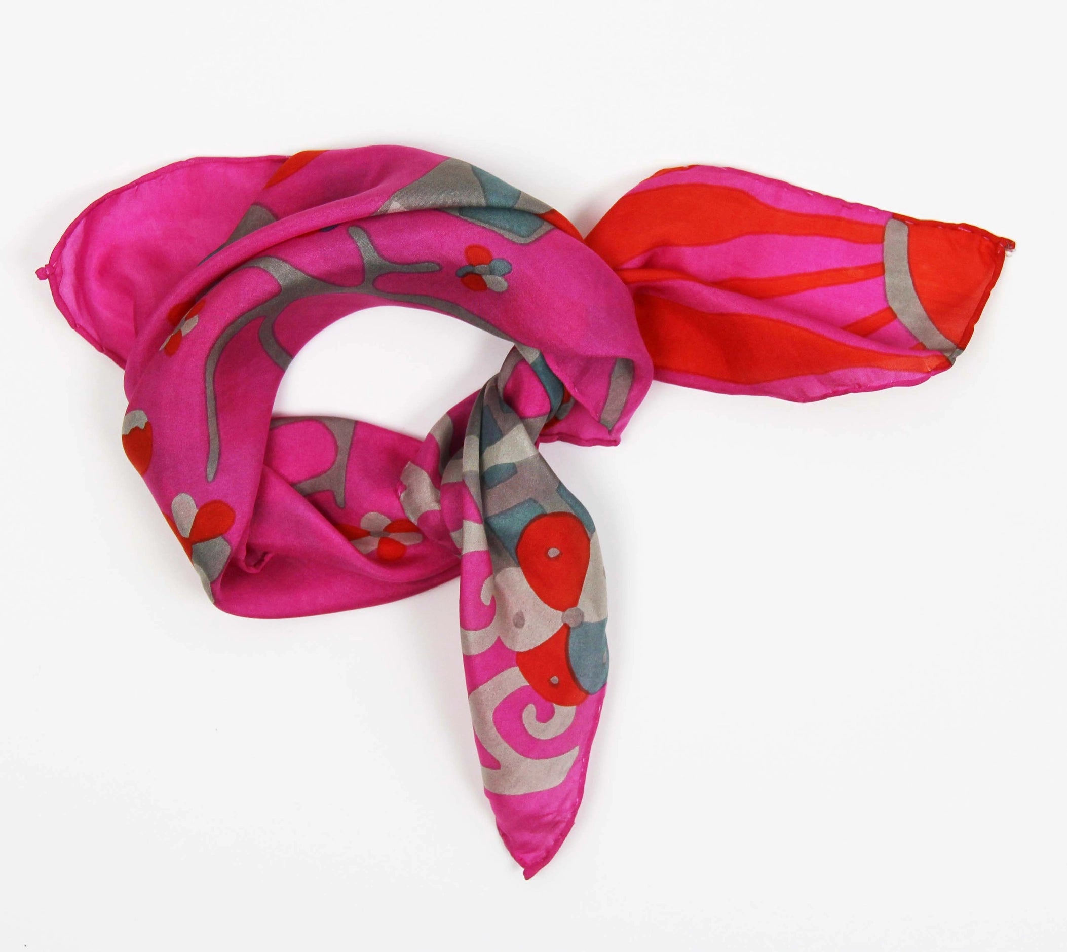 Silk scarf - Mini Sakura Fuchsia