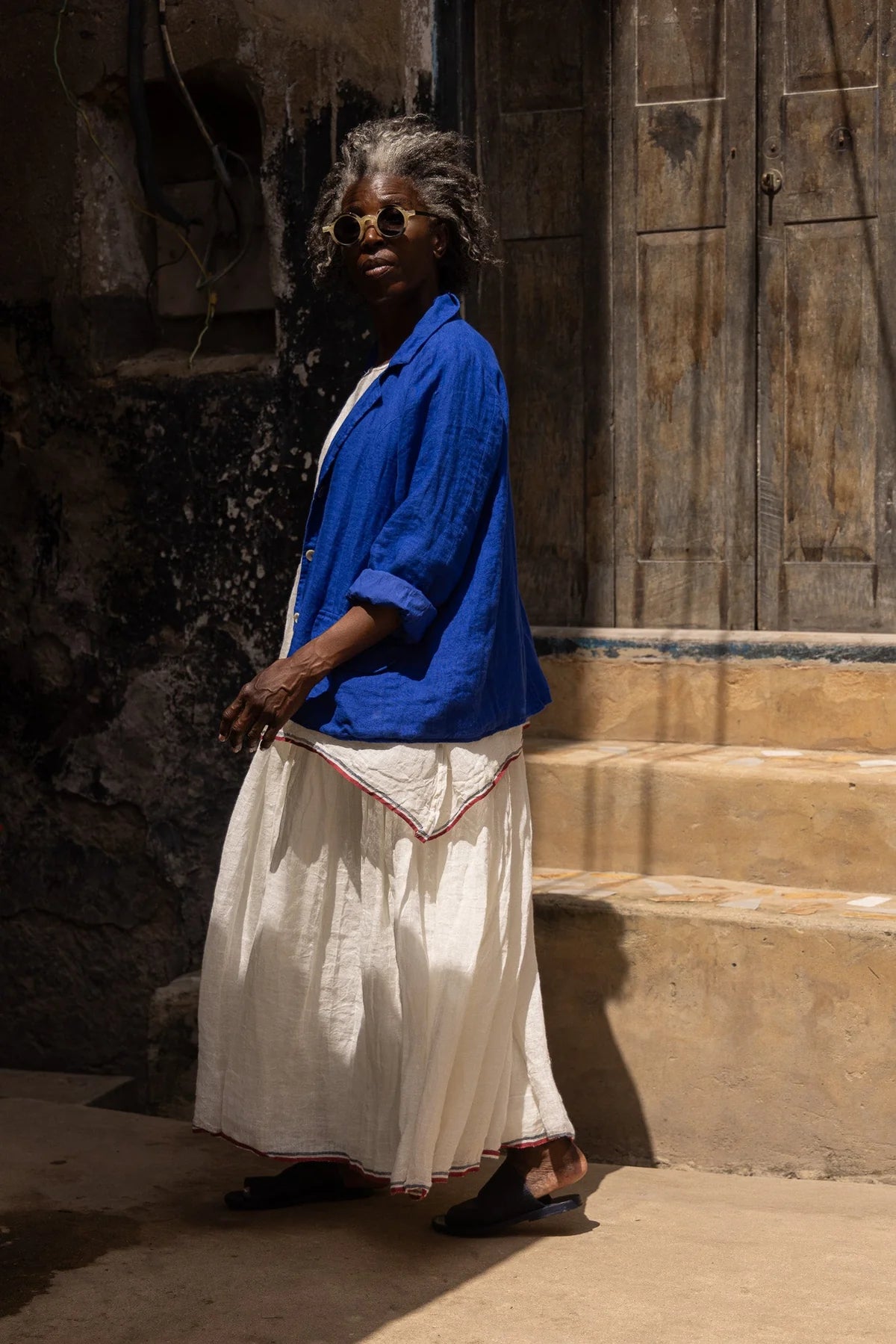Baridi Jacket - Linen - Cobalt