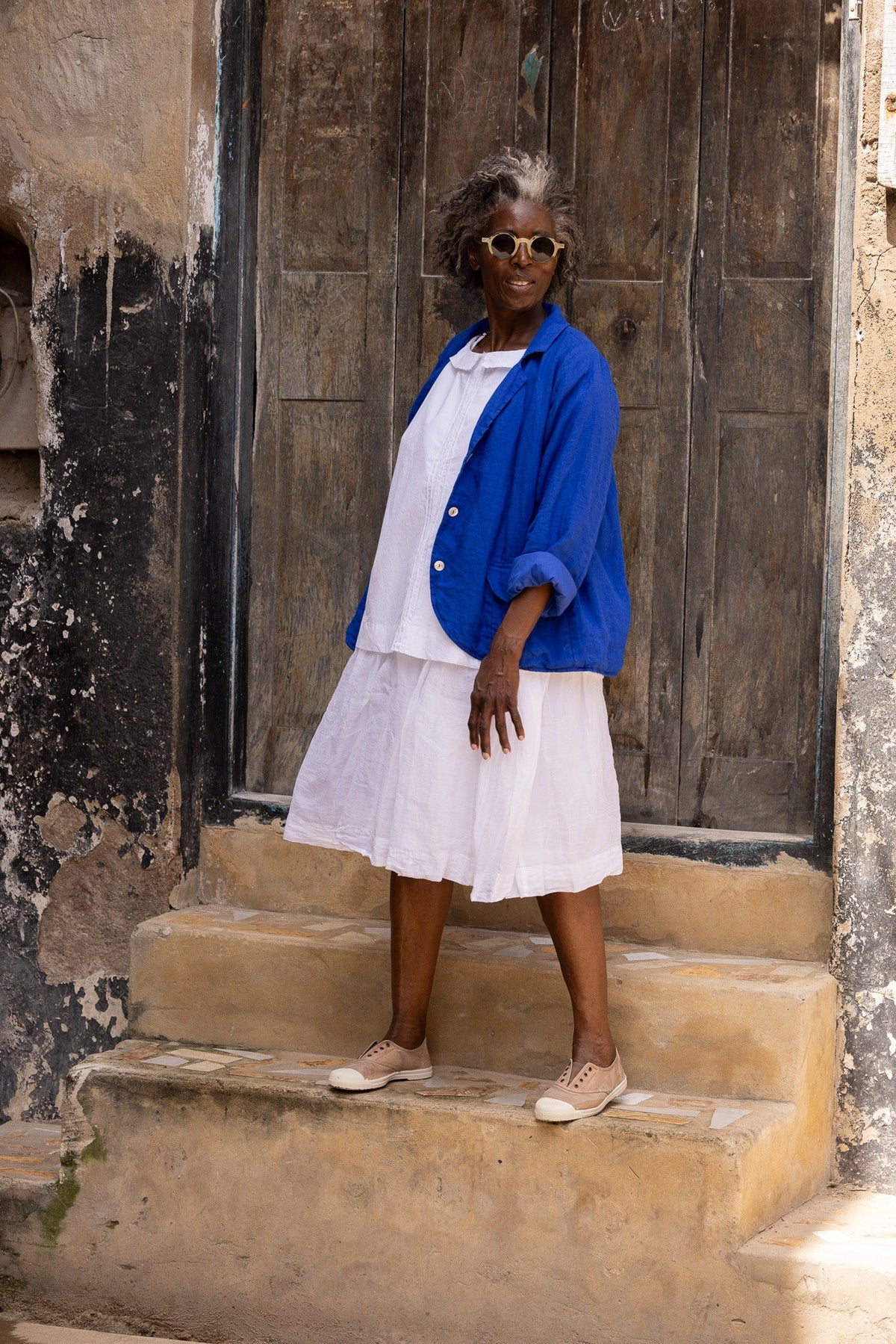 Baridi Jacket - Linen - Cobalt
