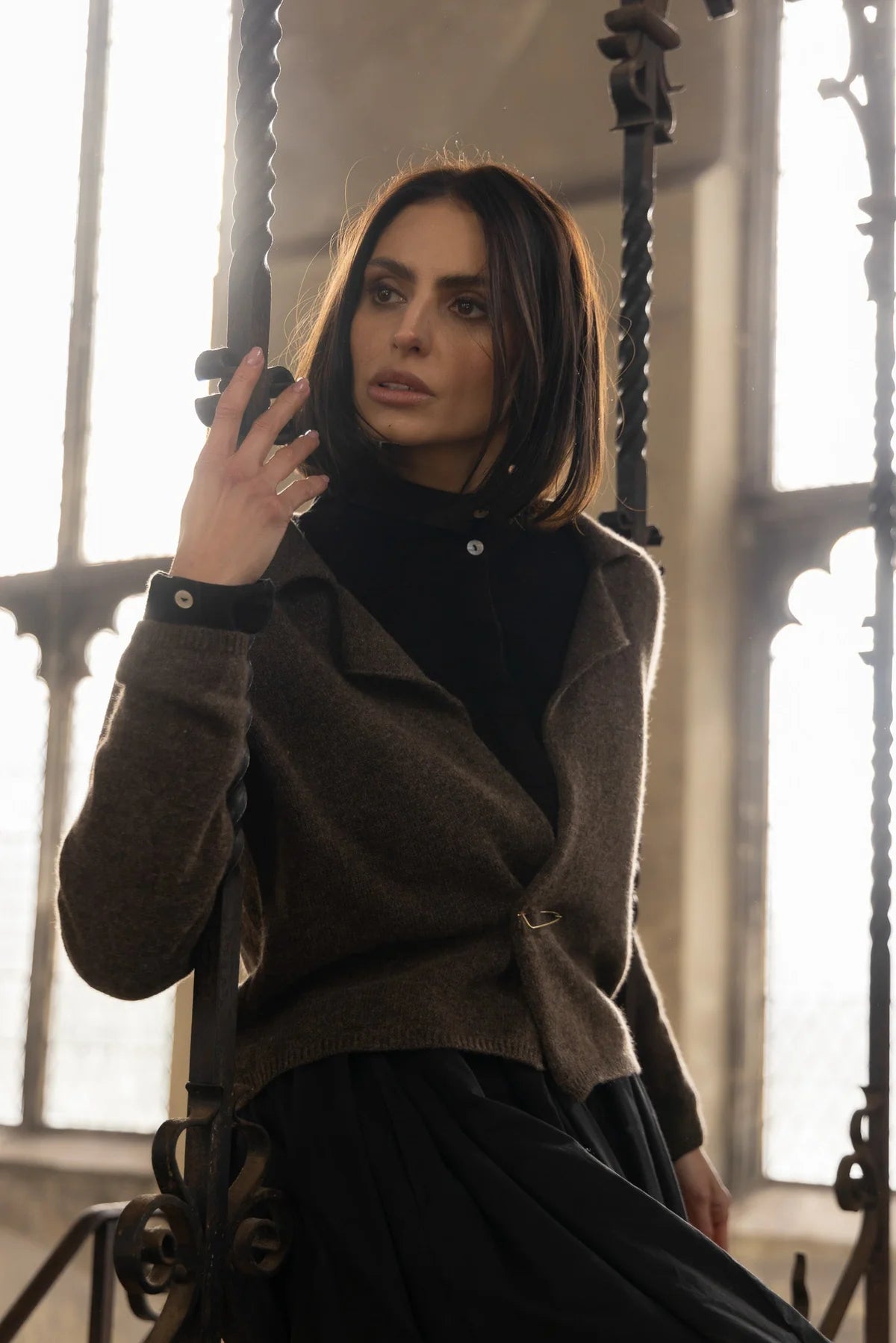 Binx Cardigan - Wool Chocolate