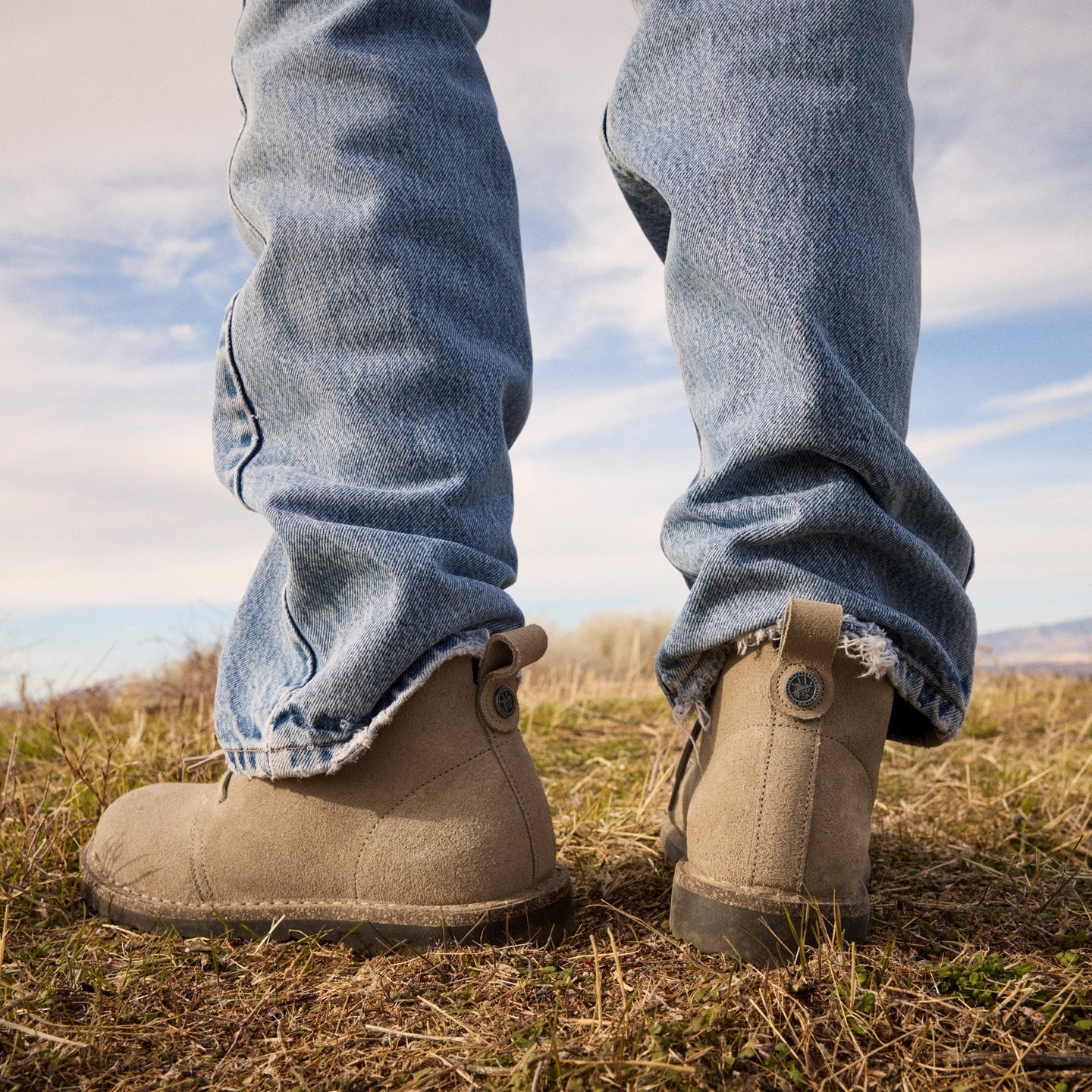 Uppsala Mid Taupe Suede Leather