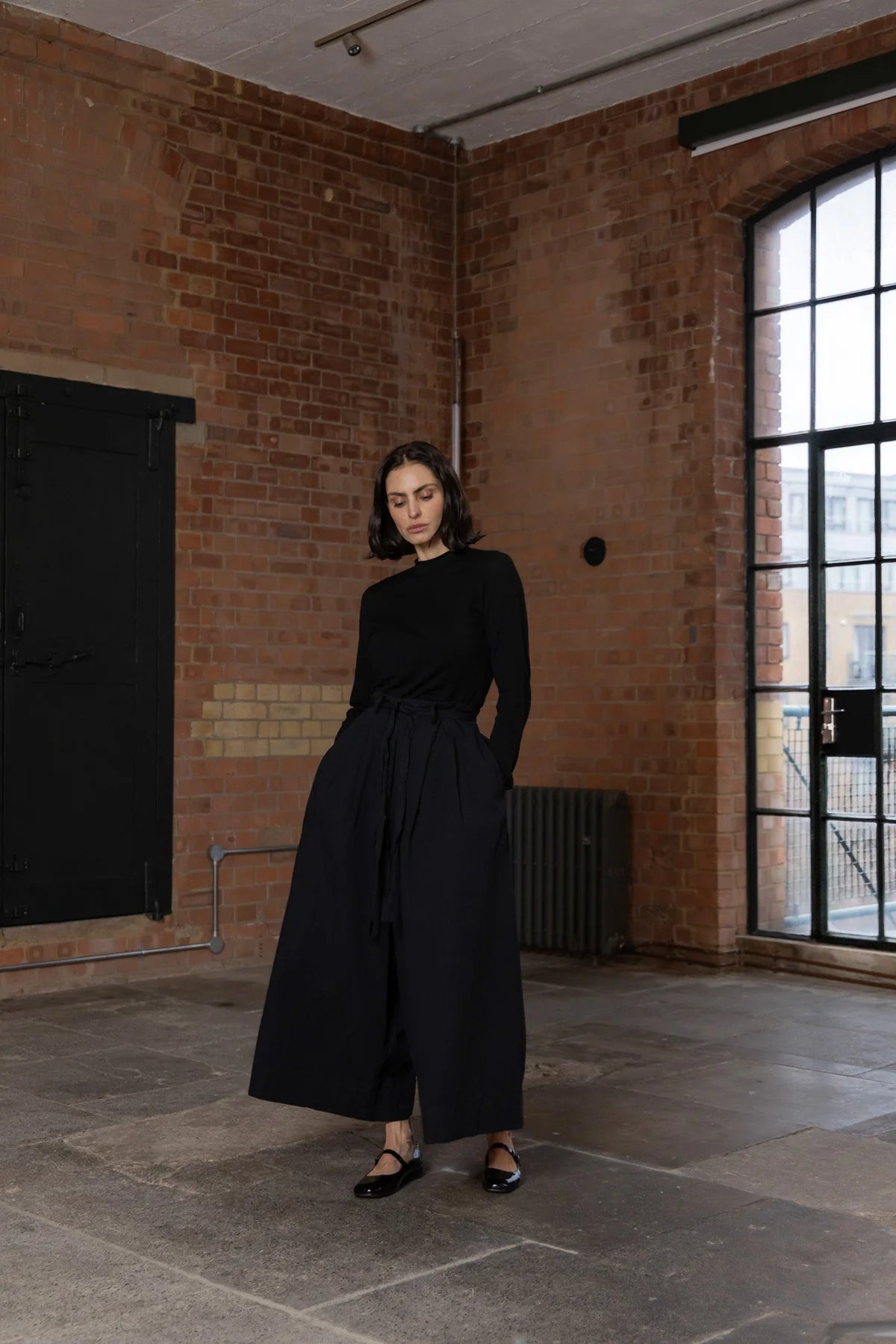 Harriet Trouser - Cotton Poplin - Black