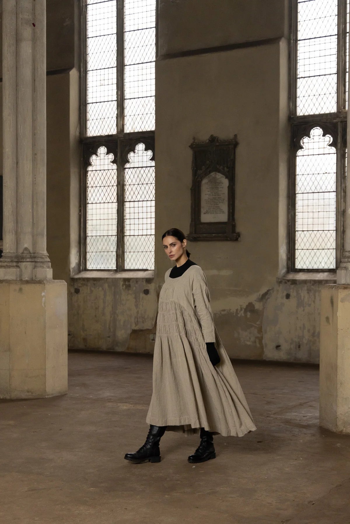 Helena Dress Long - Natural
