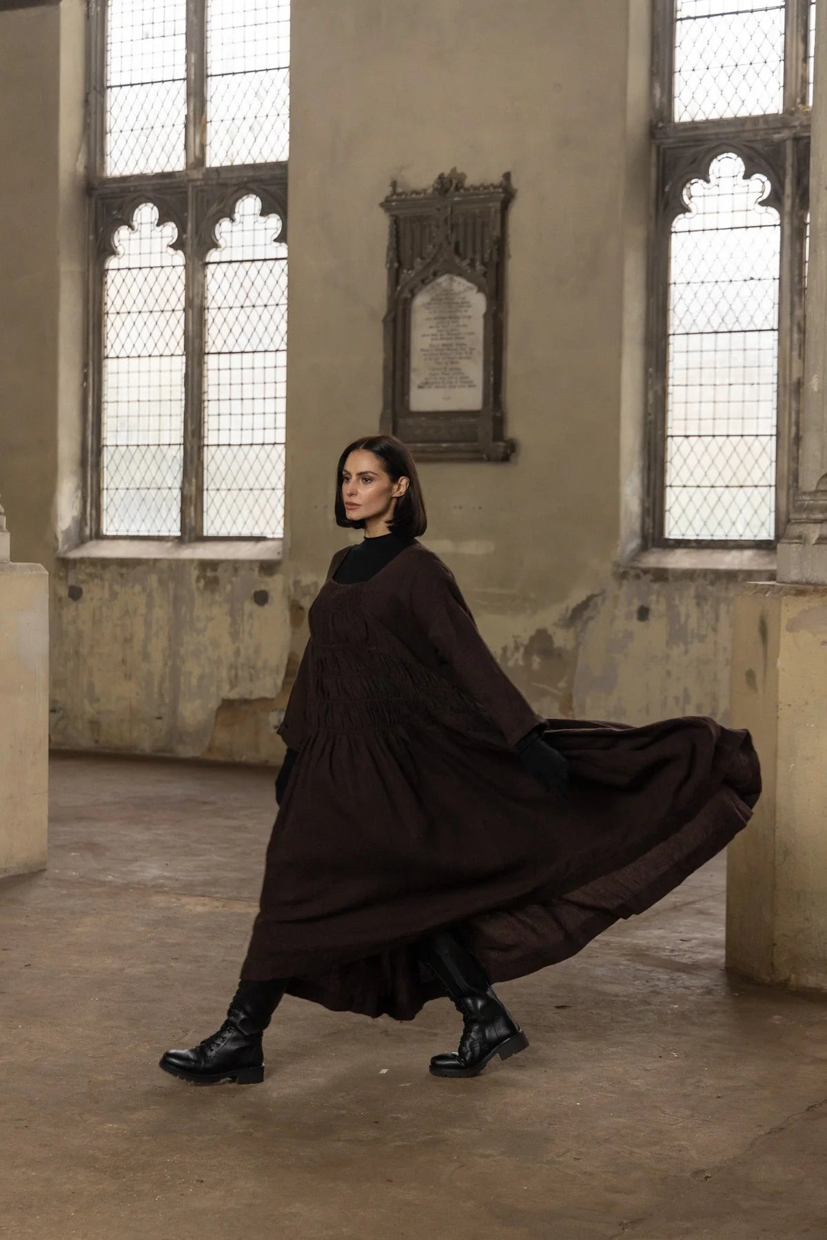 Helena Dress Long - Chocolate