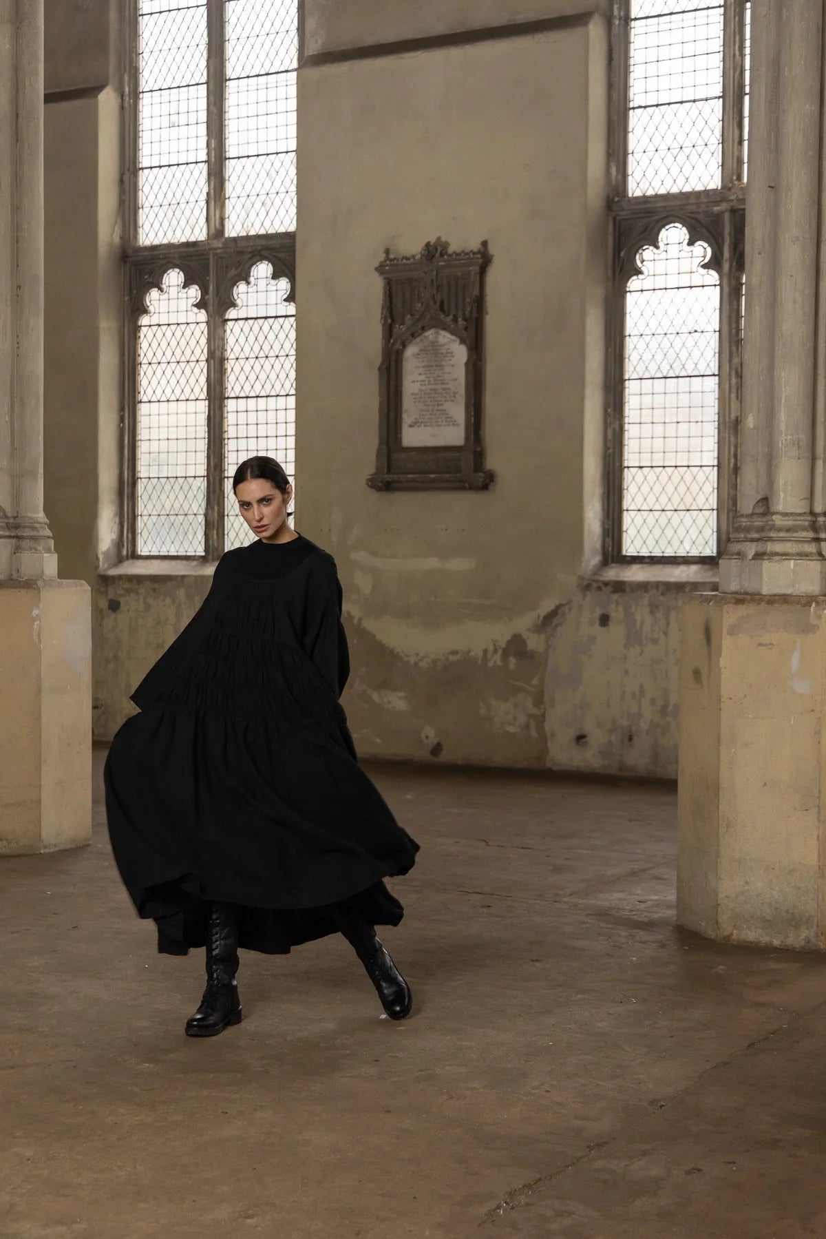 Helena Dress Long - Linen - Black