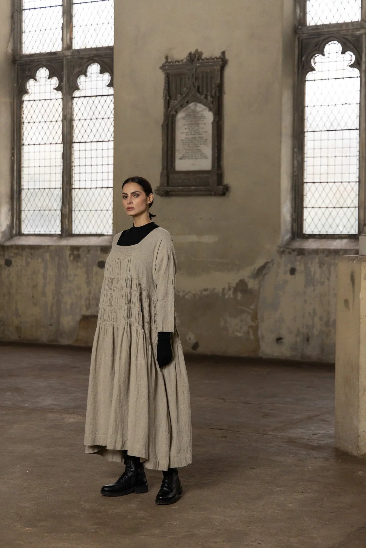 Helena Dress Long - Natural