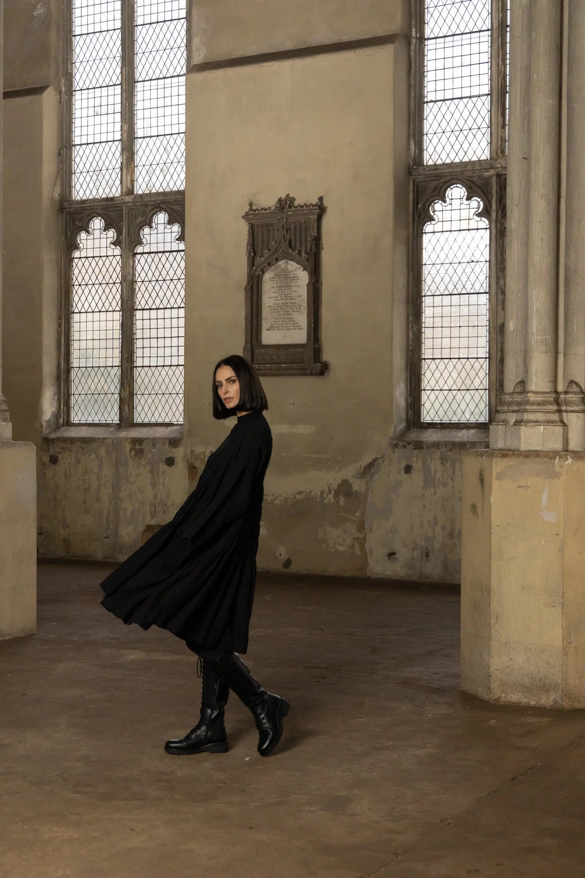 Helena Dress Short - Linen - Black