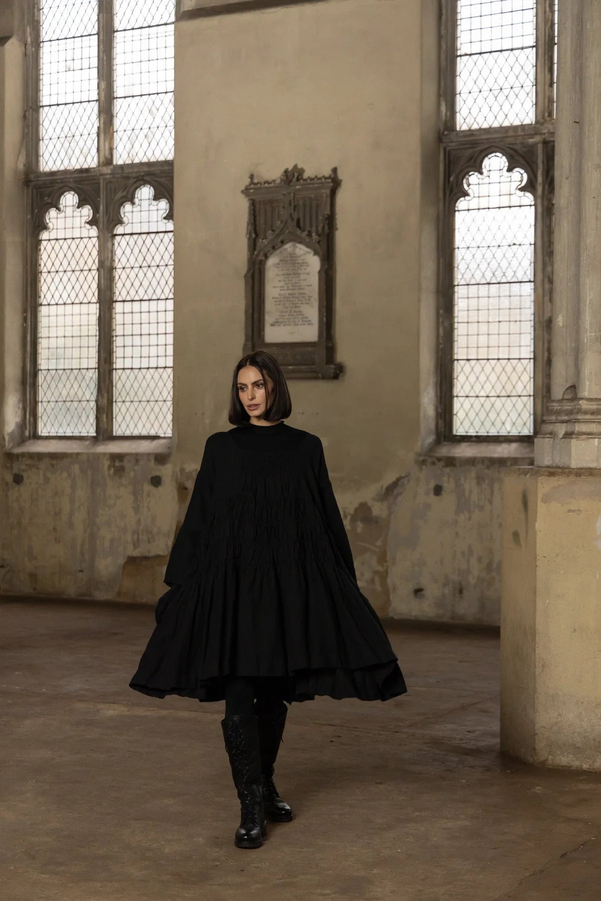 Helena Dress Short - Linen - Black