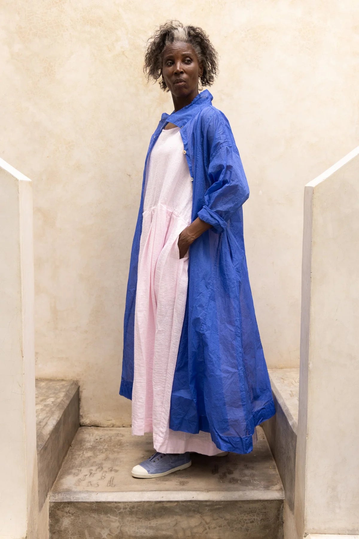 Minerva Jacket - Cotton Organdy - Cobalt