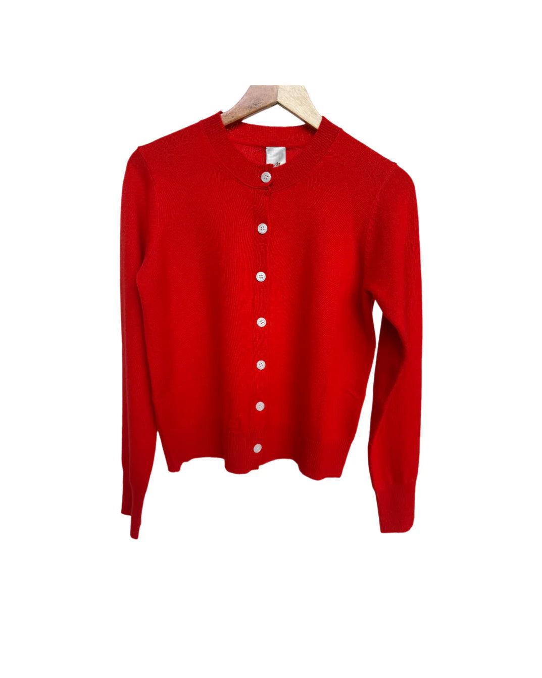 Classic Cardigan Lambswool - blood orange