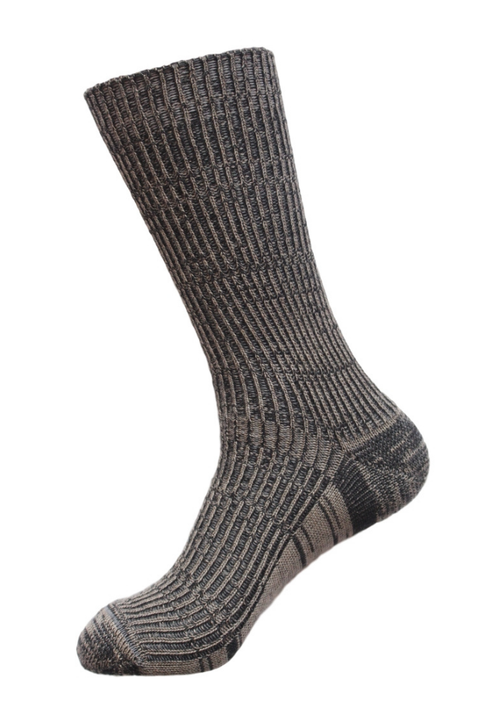 Narrawa Ribbed Local Merino - Black/Light Brown