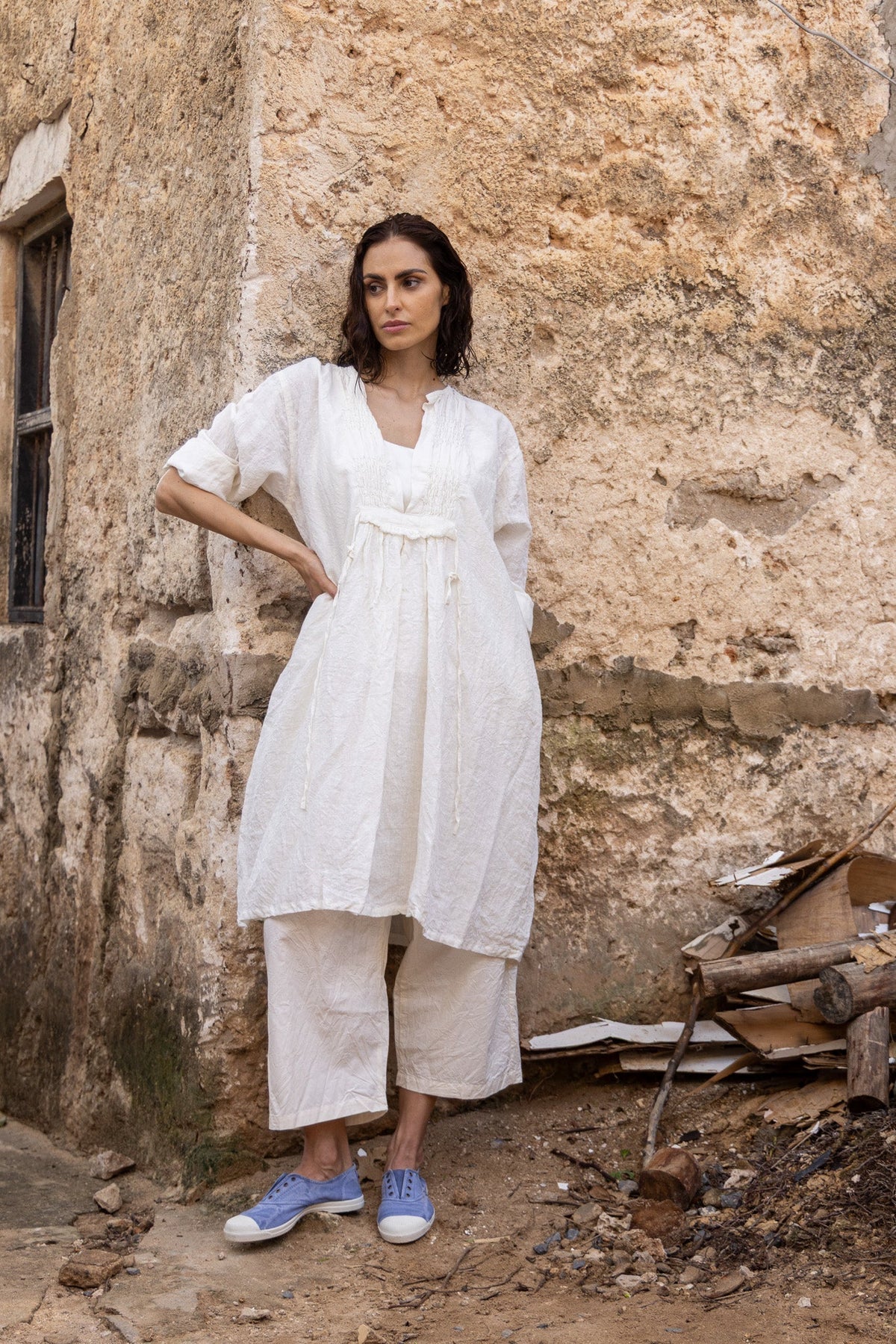 Nzuri Tunic - Linen - White