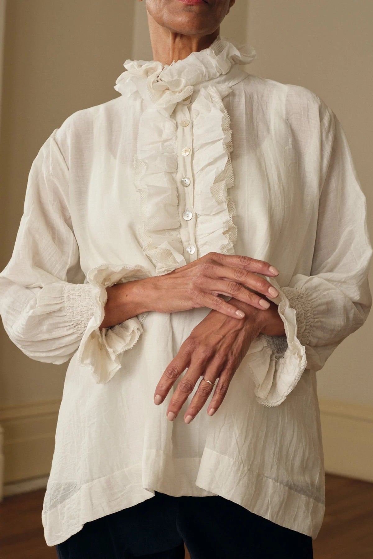 Odile Blouse - Silk Cotton cream