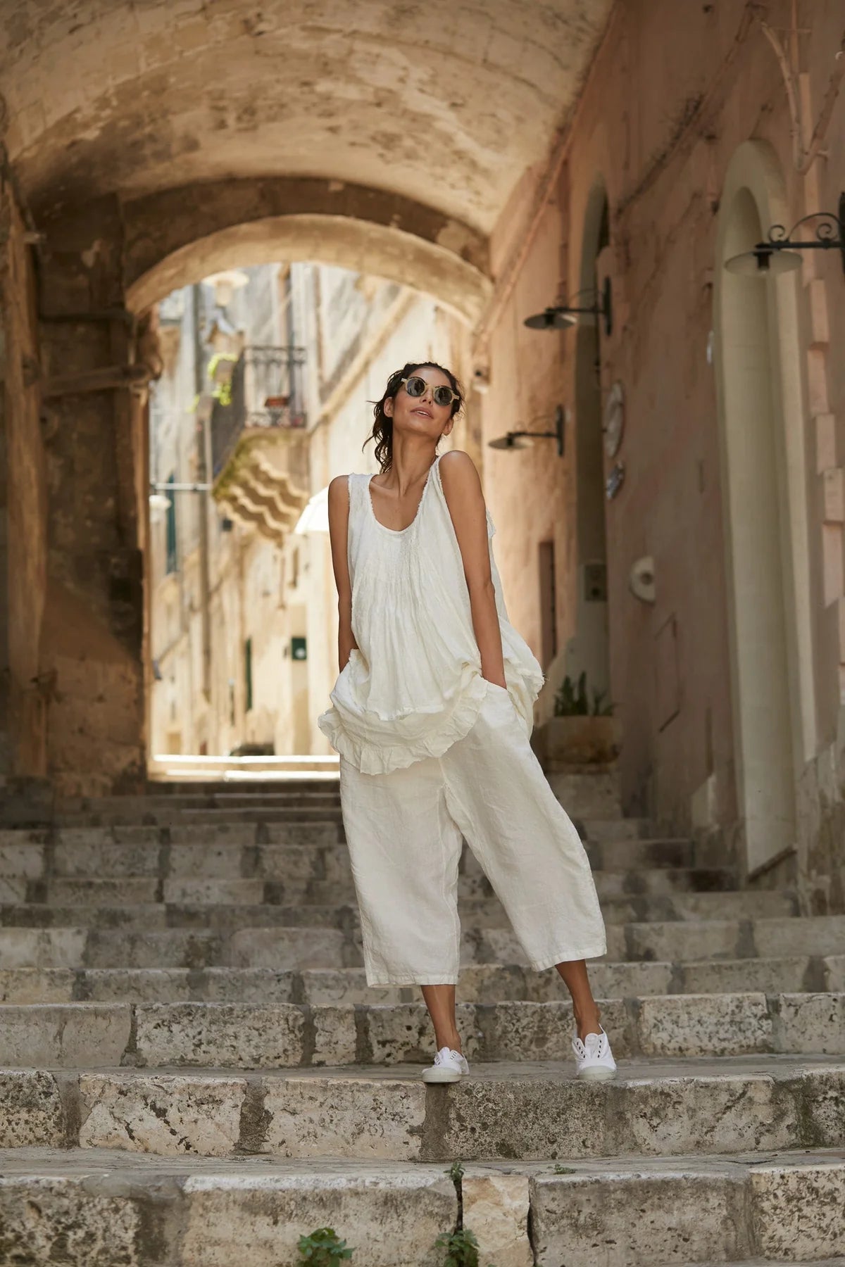 Remy Pants Linen - Warm White